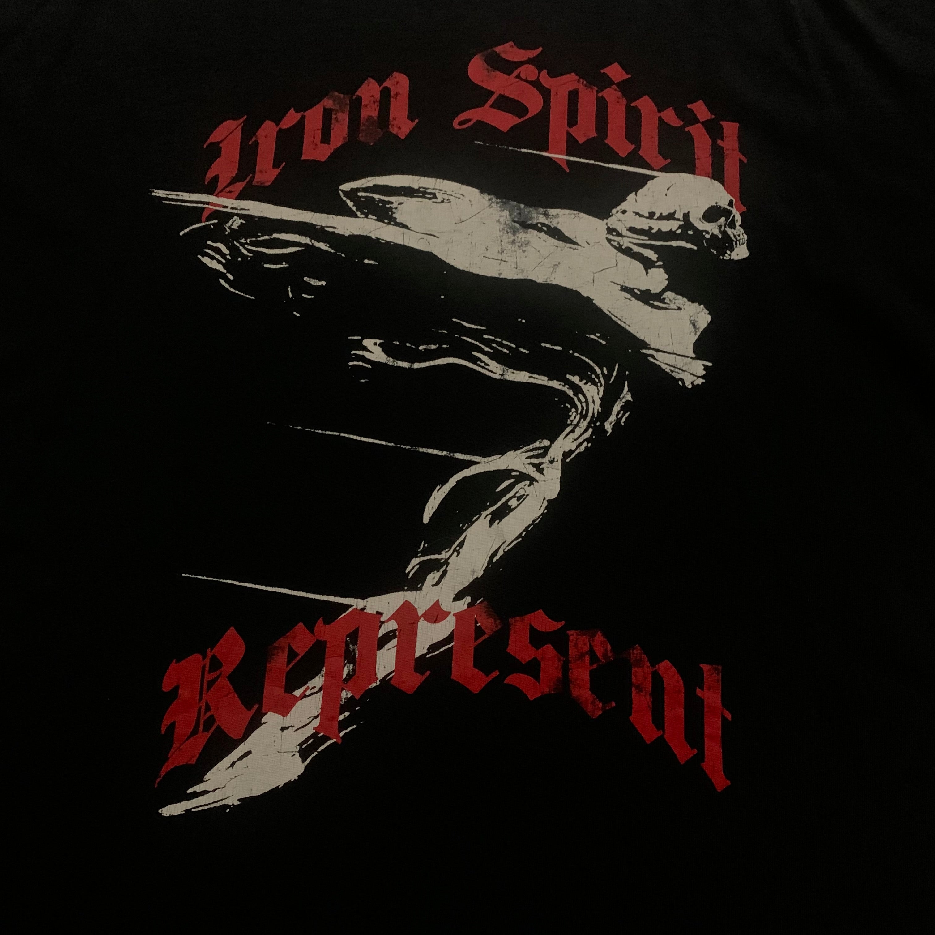 Represent Large Iron Spirit Vintage Black Tee