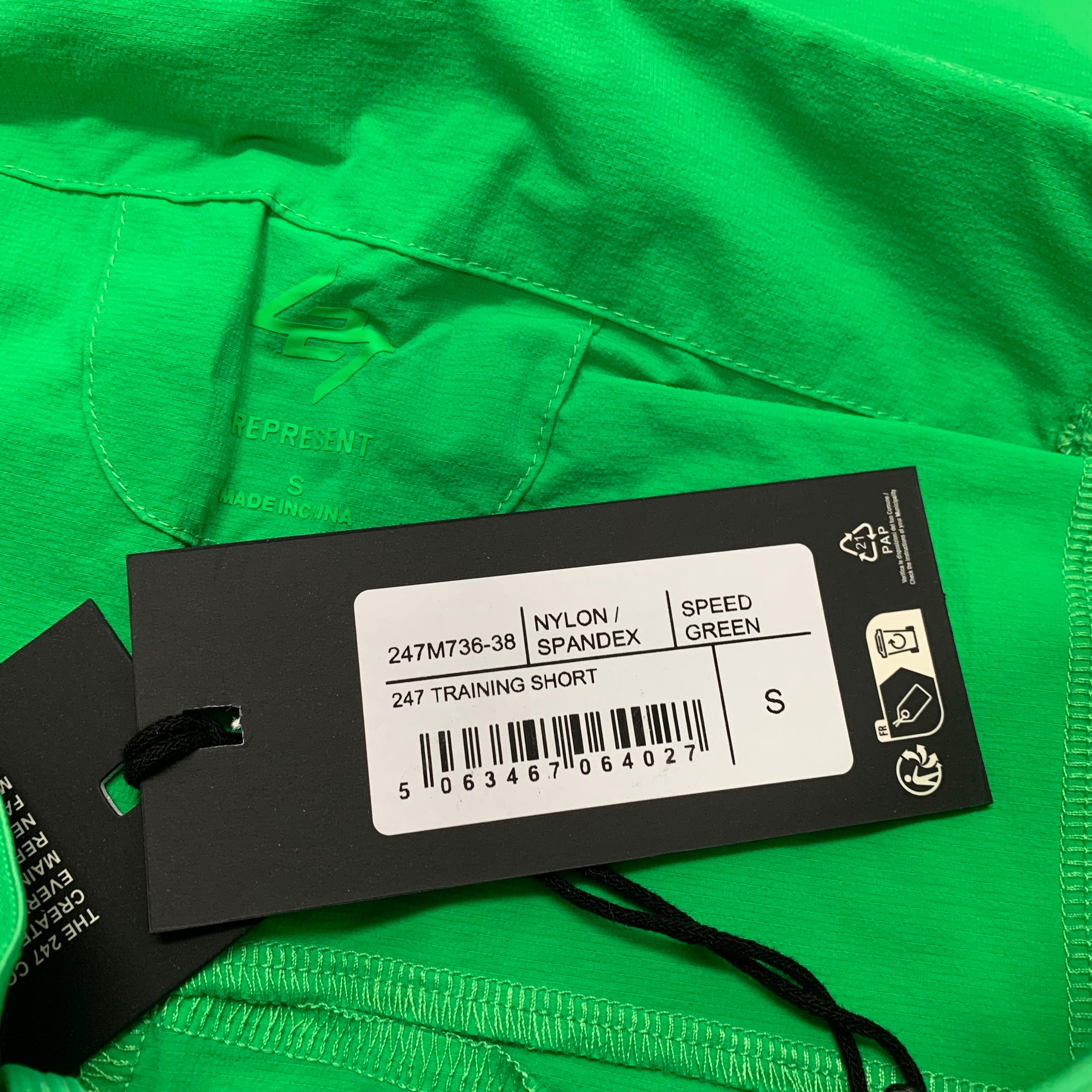 Represent Small Shorts 247 Training Speed Green Shorts