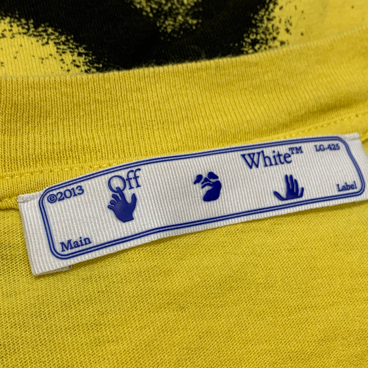 Off White Large Tee Graffiti Arrows Yellow T-Shirt Virgil Abloh