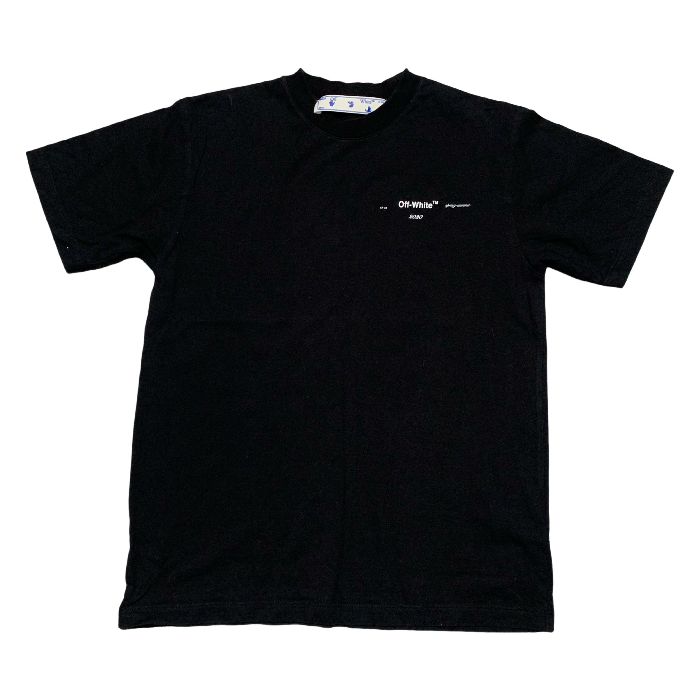 Off White XS Arrows Graphic Black Tee Virgil Abloh 2020