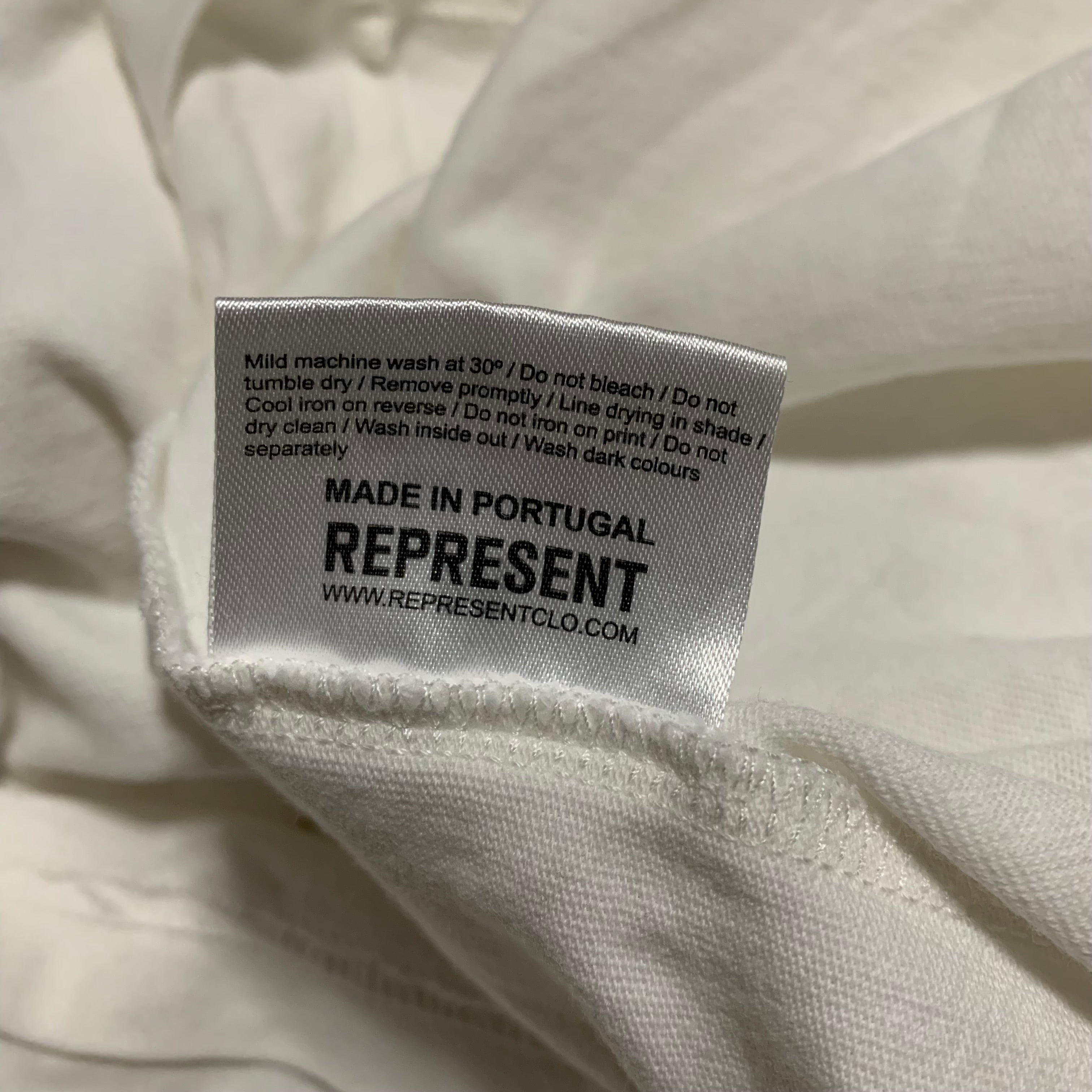 Represent Medium Owners Club Pink Flat White Tee