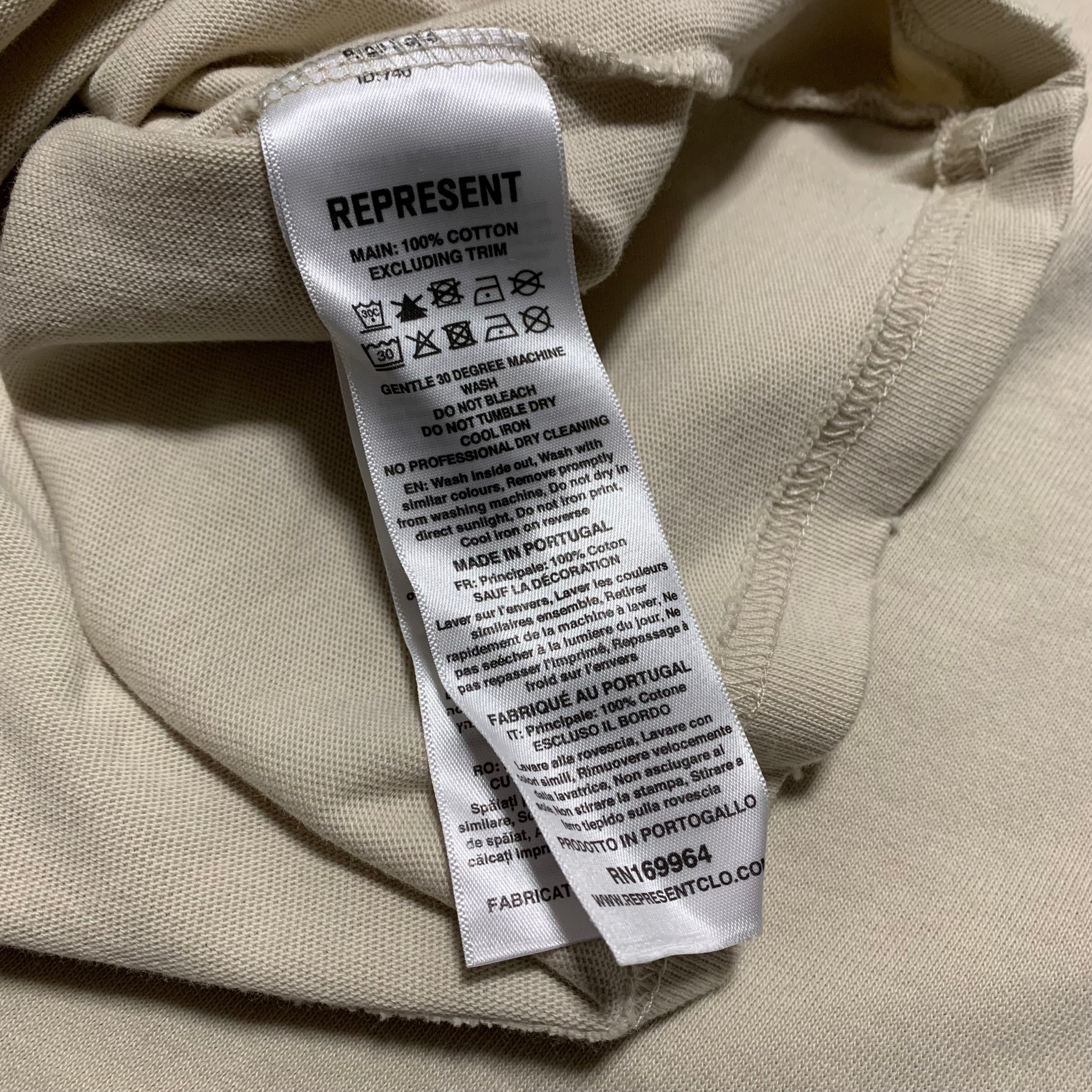 Represent Medium Shark Vintage White Tee Only The Strong Survive
