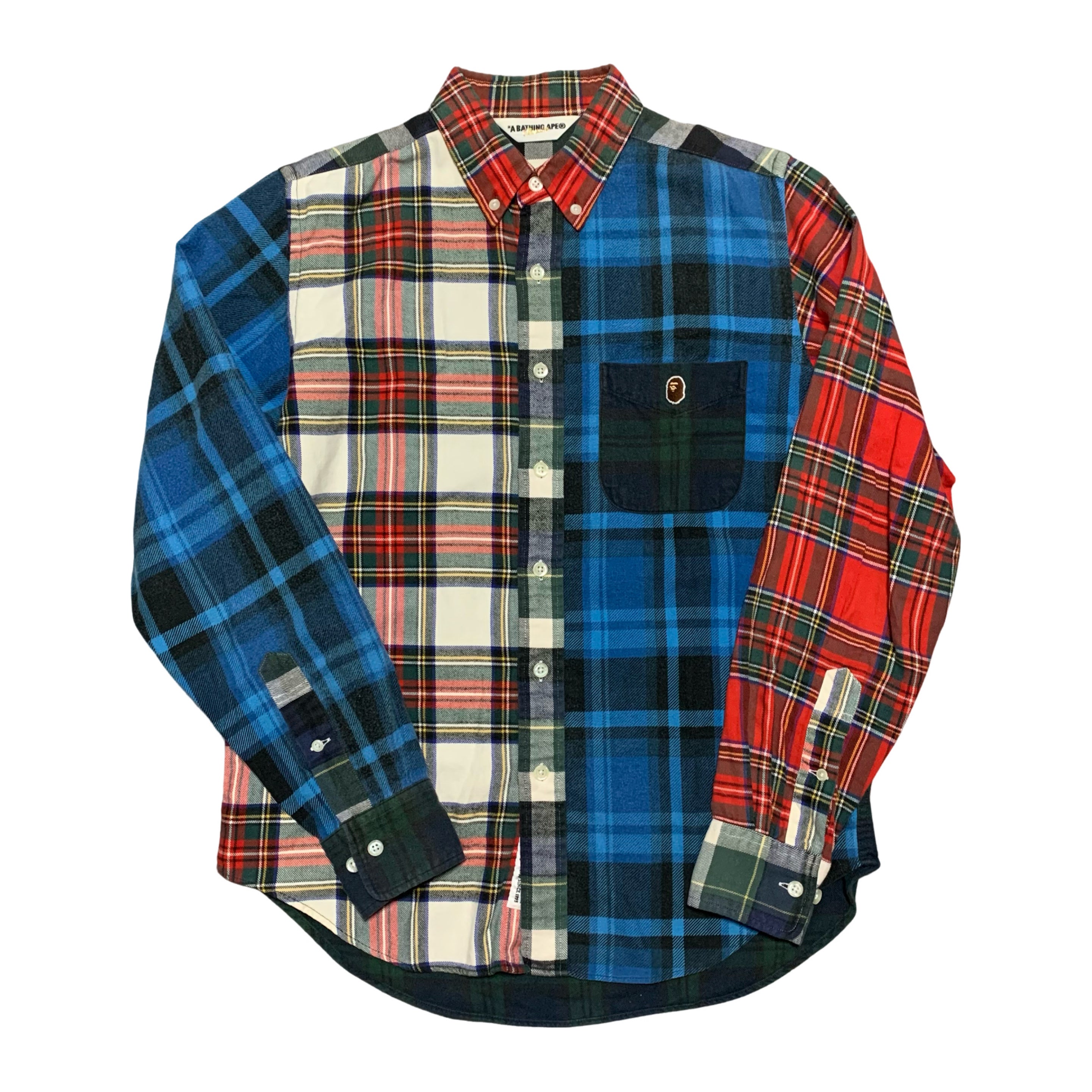 Bape Medium Shirt Check Pattern Multi Colour Button Shirt Flannel A Bathing Ape