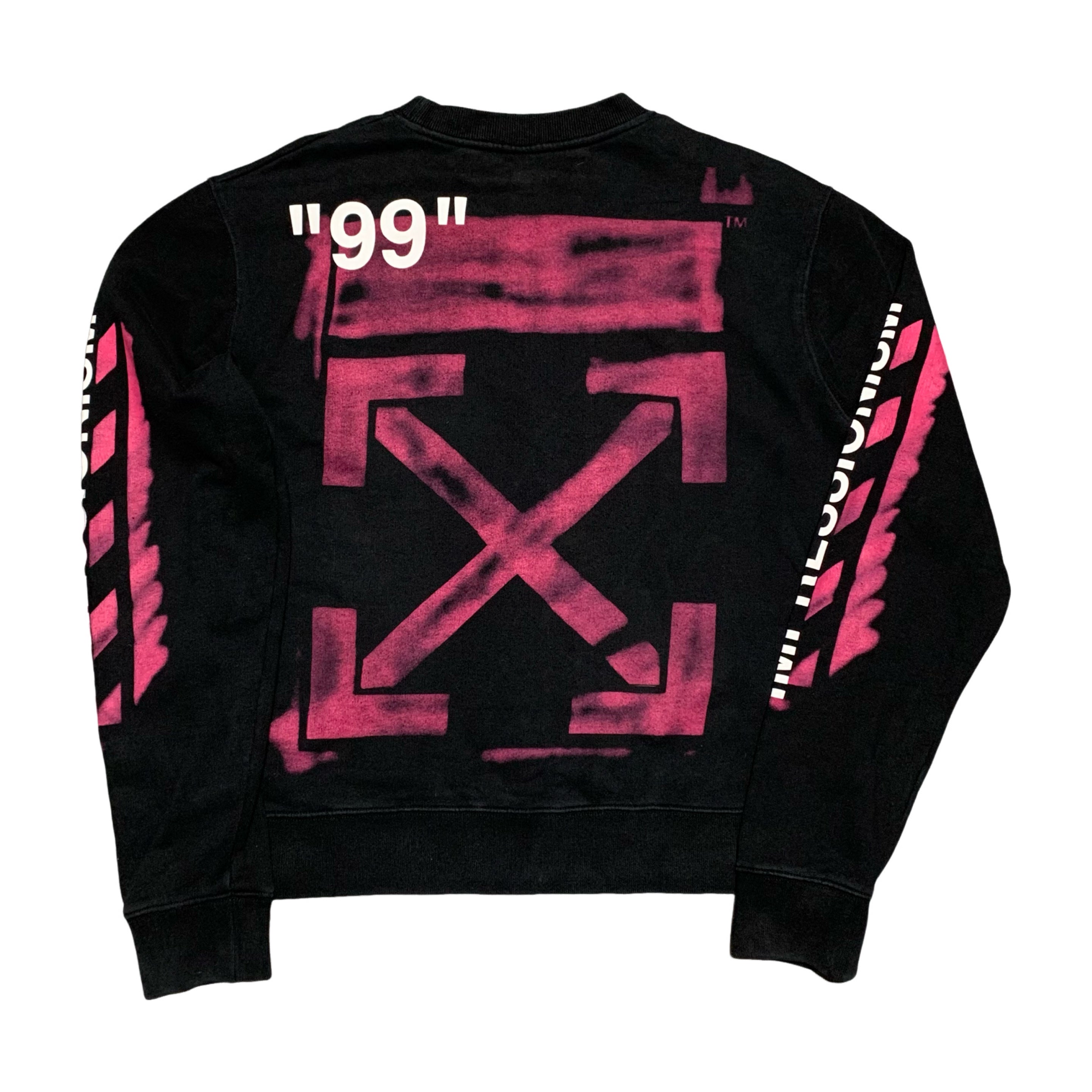 Off White Large Impressionism Arrows Black Sweatshirt Crewneck Virgil Abloh