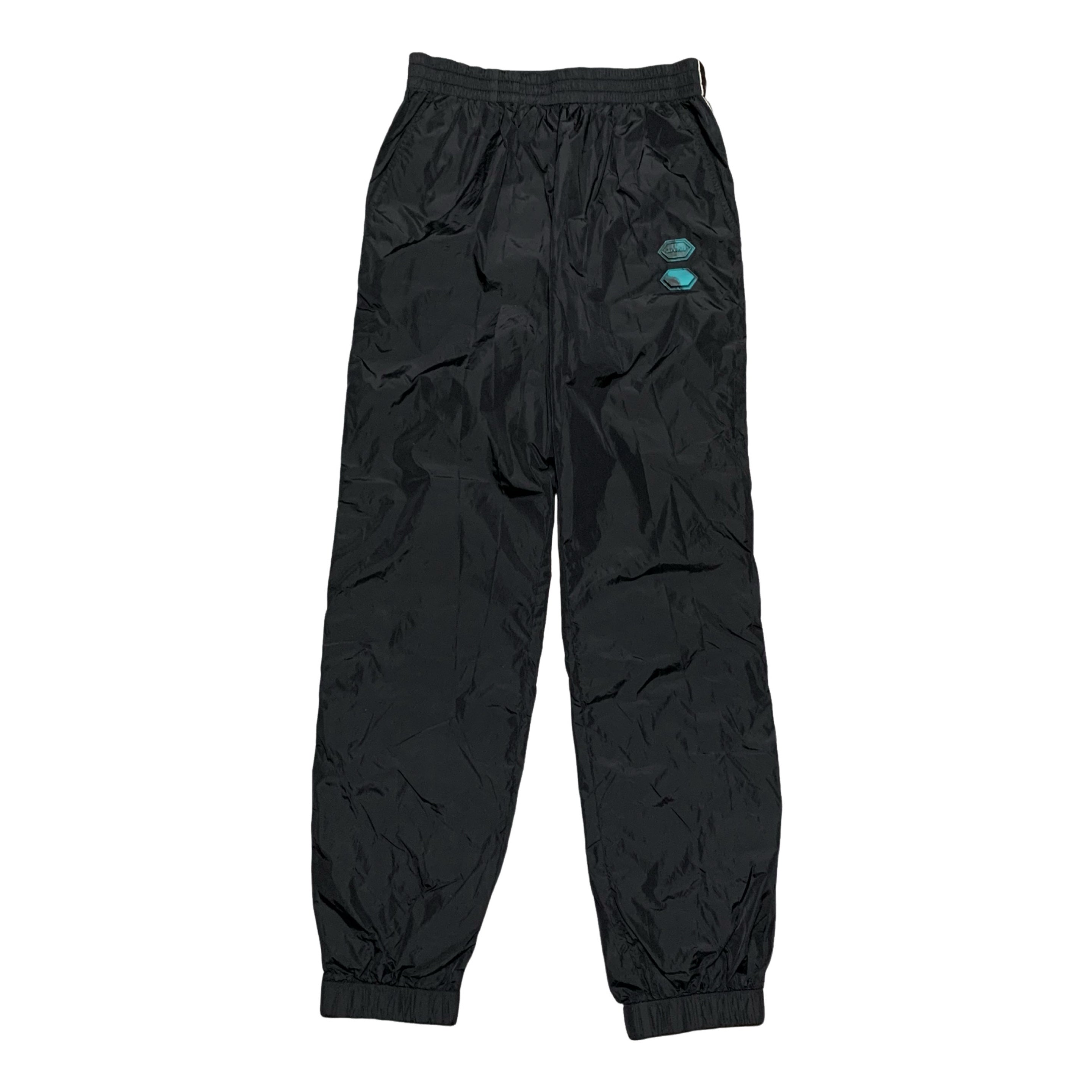 Off White Small Track Pants Bottoms Black Nylon Virgil Abloh