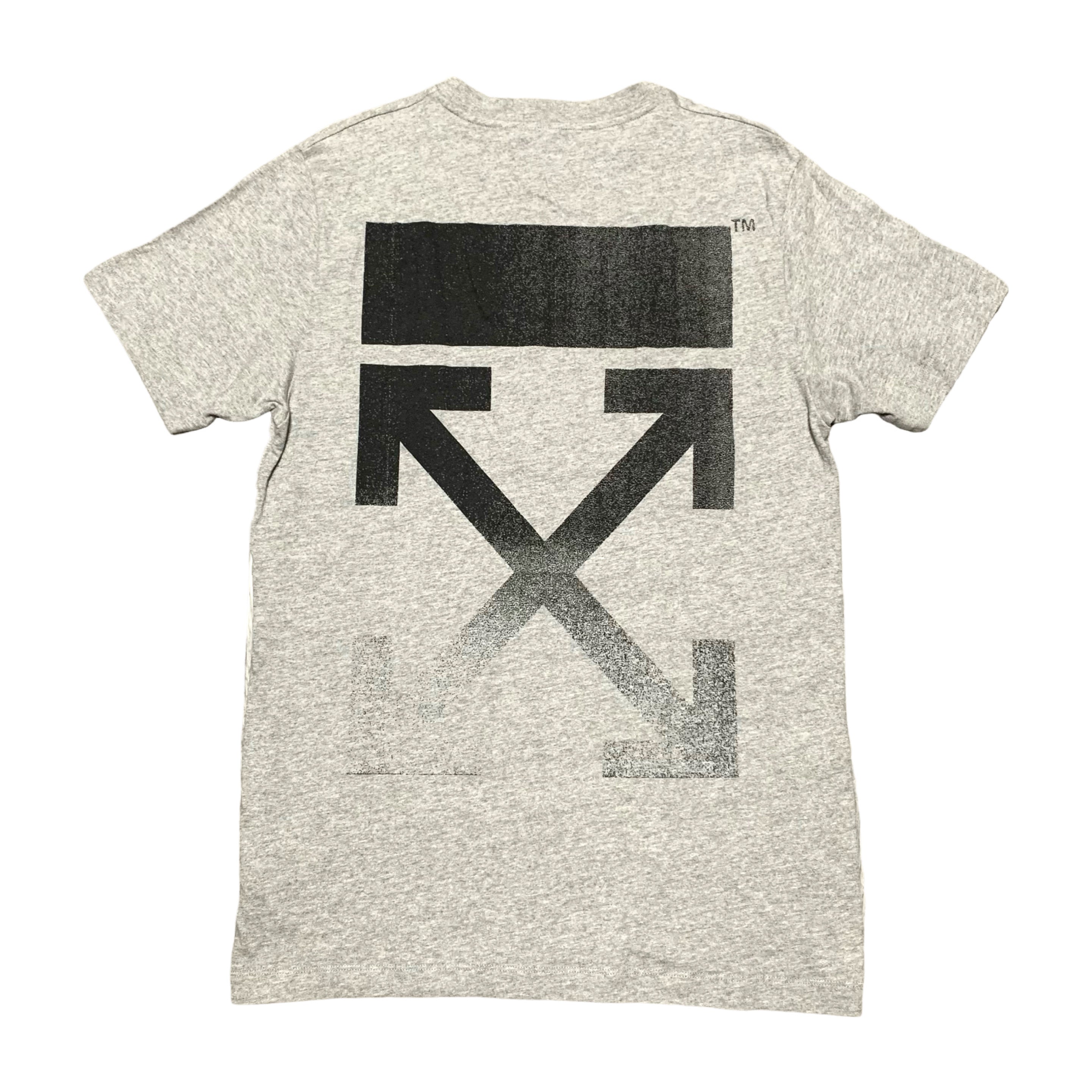 Off White Medium Degrade Arrows Grey Tee Virgil Abloh