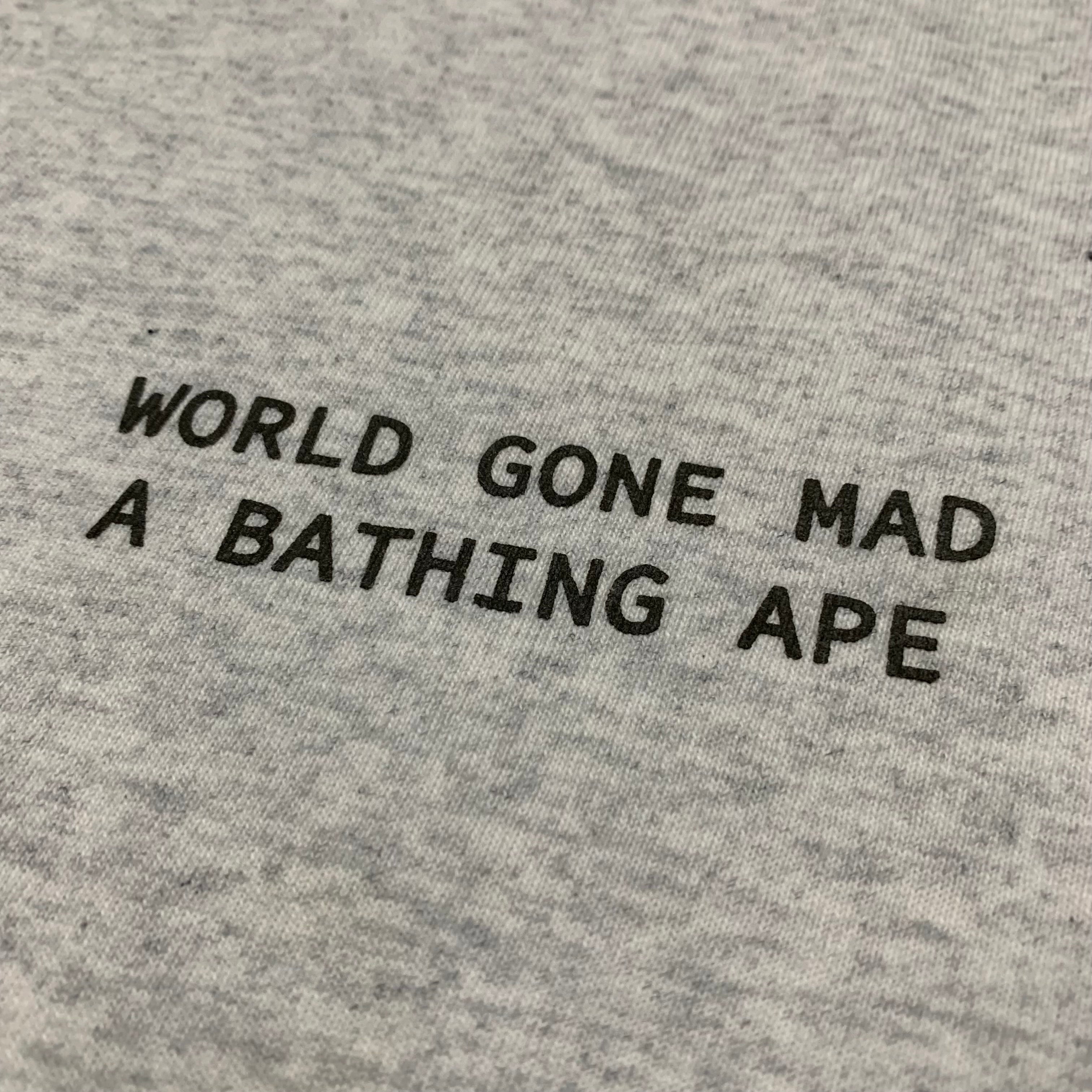 Bape Medium Grey Tee Camo Back Graphic A Bathing Ape