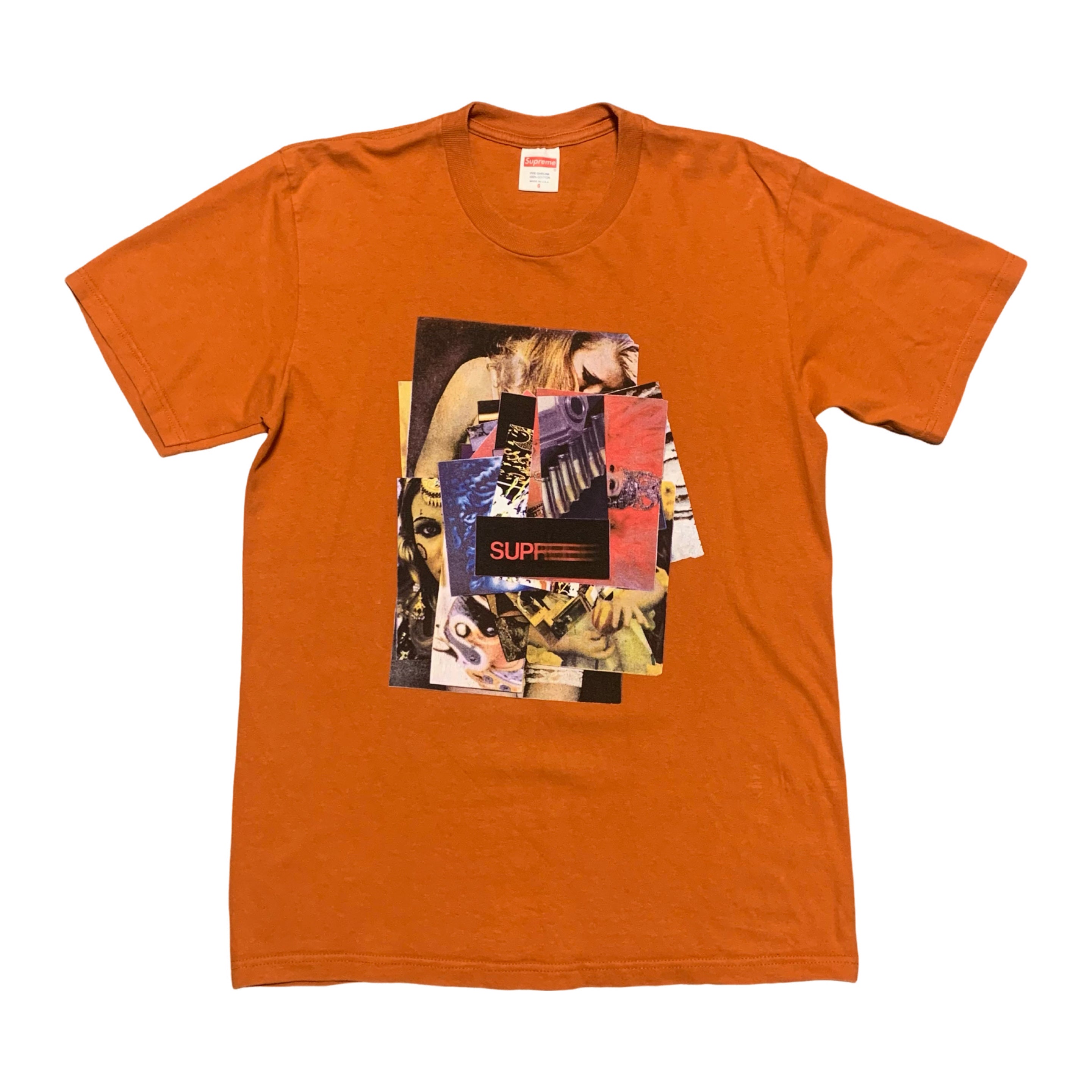 Supreme Small Stack Rust Orange Tee 2021