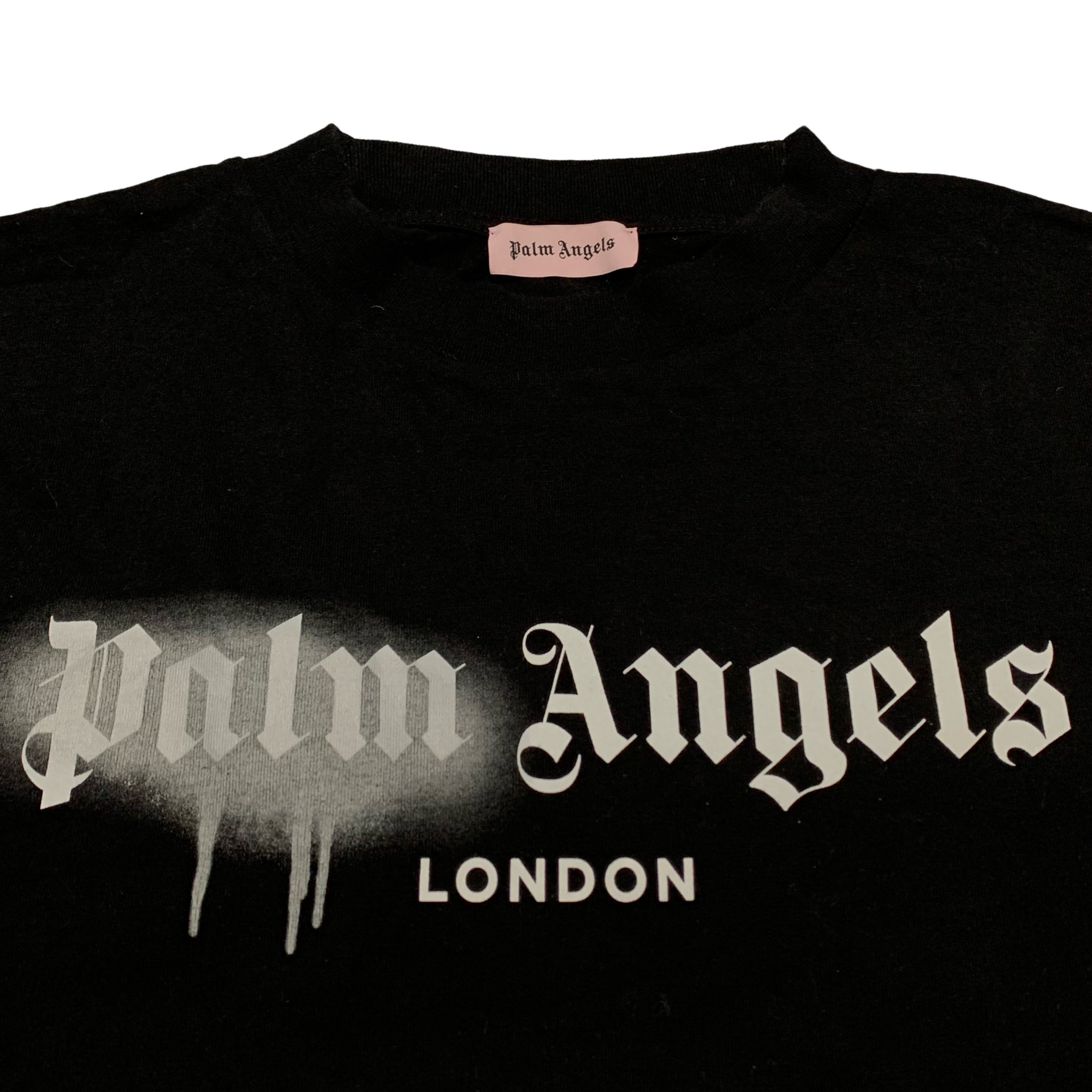 Palm Angels Large London Sprayed Black Tee