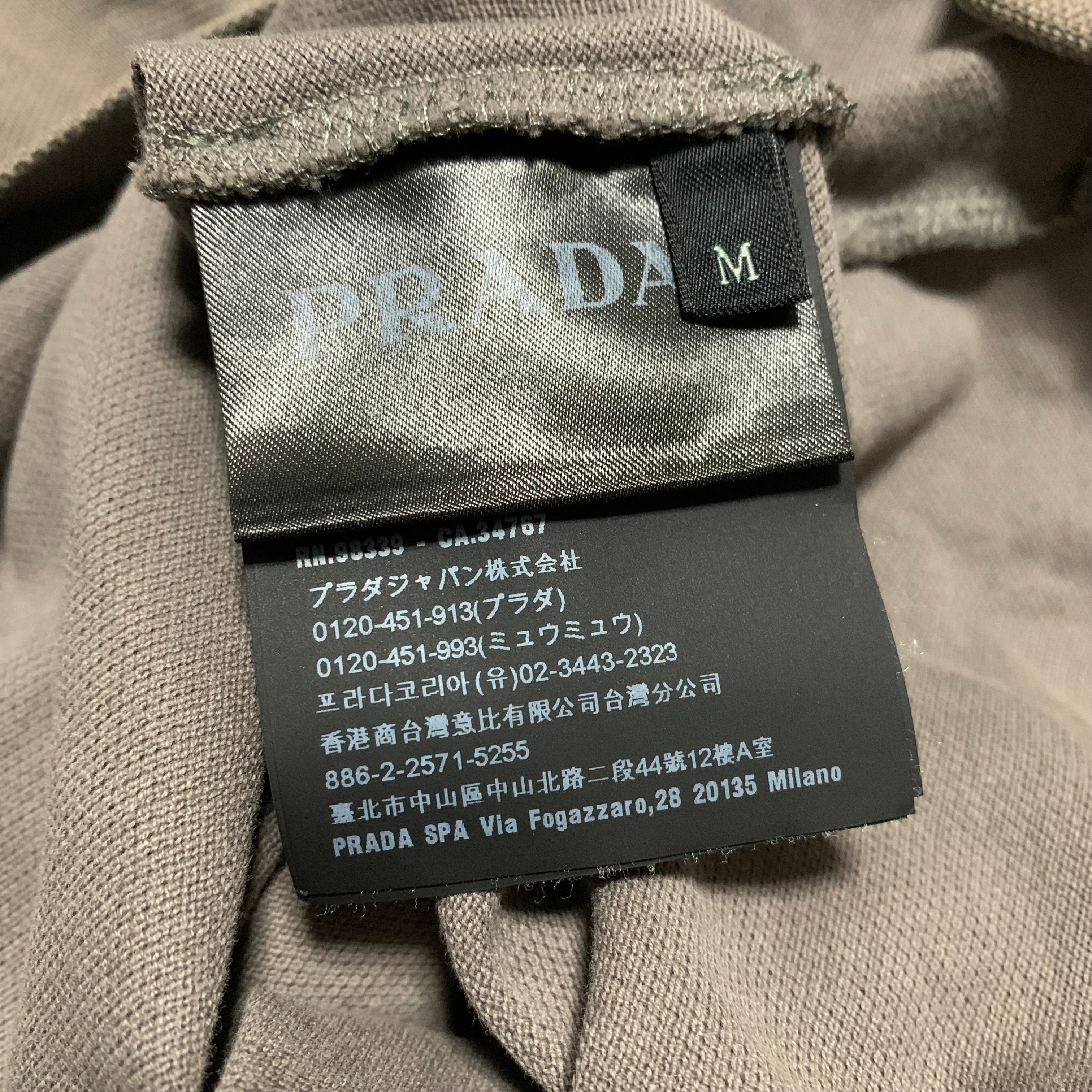 Prada Medium Grey Polo Shirt Shirt Sleeve Top