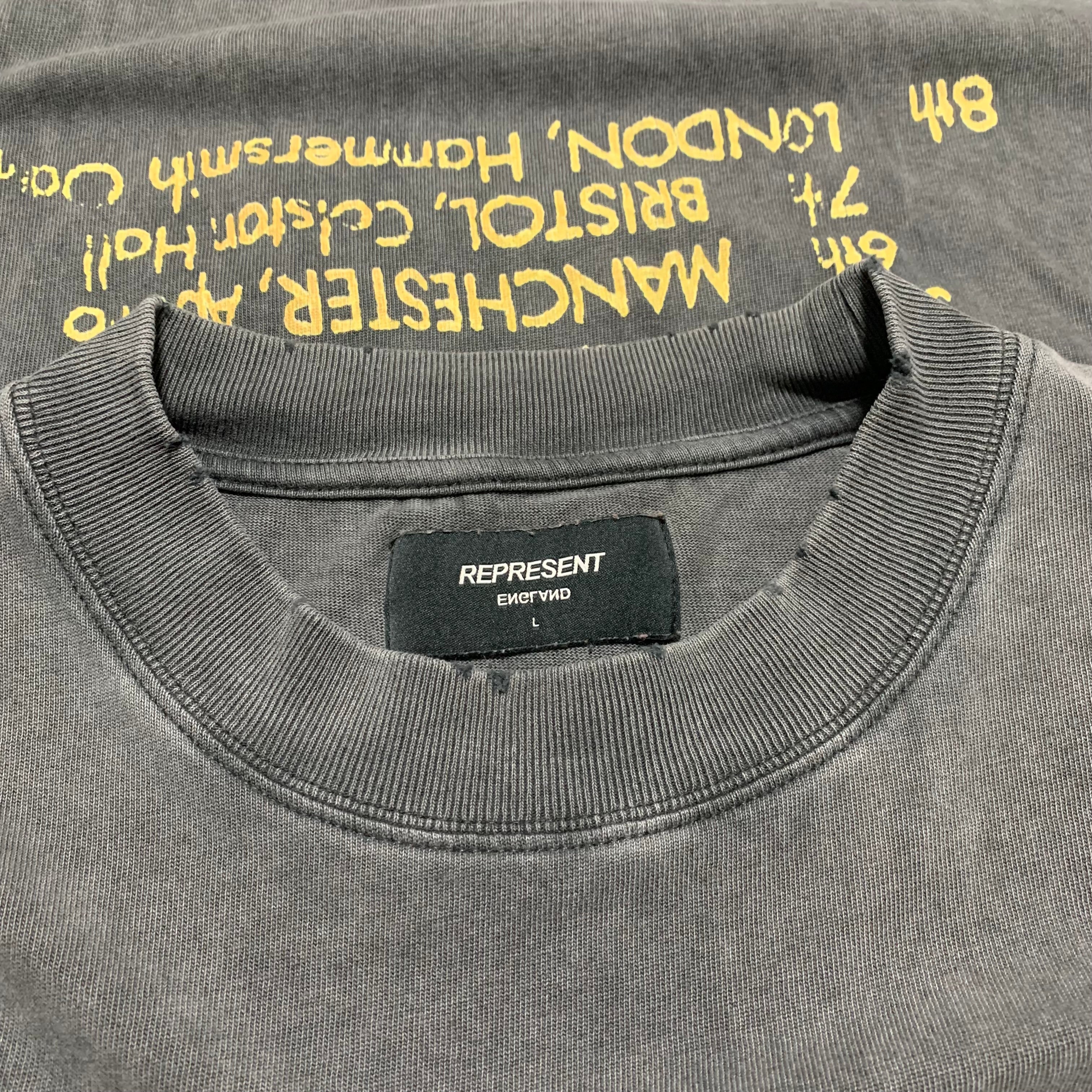 Represent Larg Rep N Resent Vintage Grey Tee