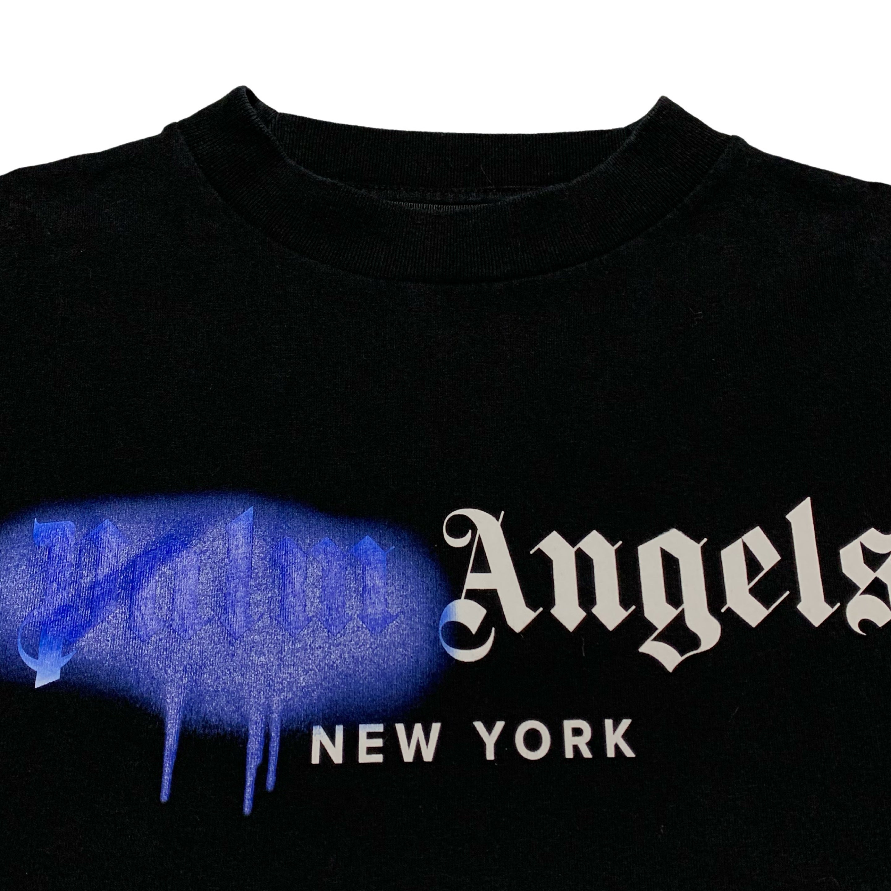 Palm Angels Small New York Sprayed Black Tee