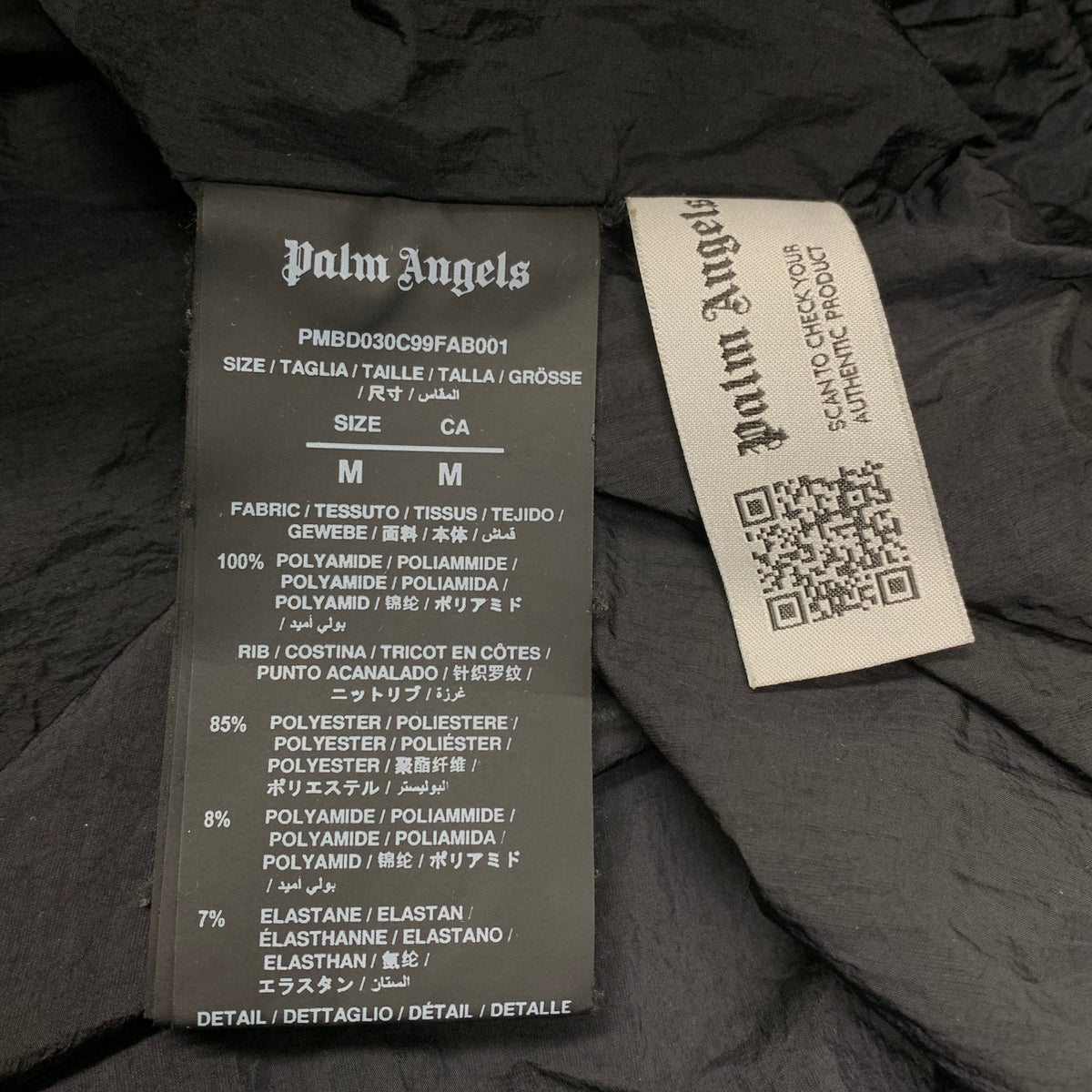 Palm Angels Medium Jacket Black Classic Tracksuit Windbreaker Stripe Jacket