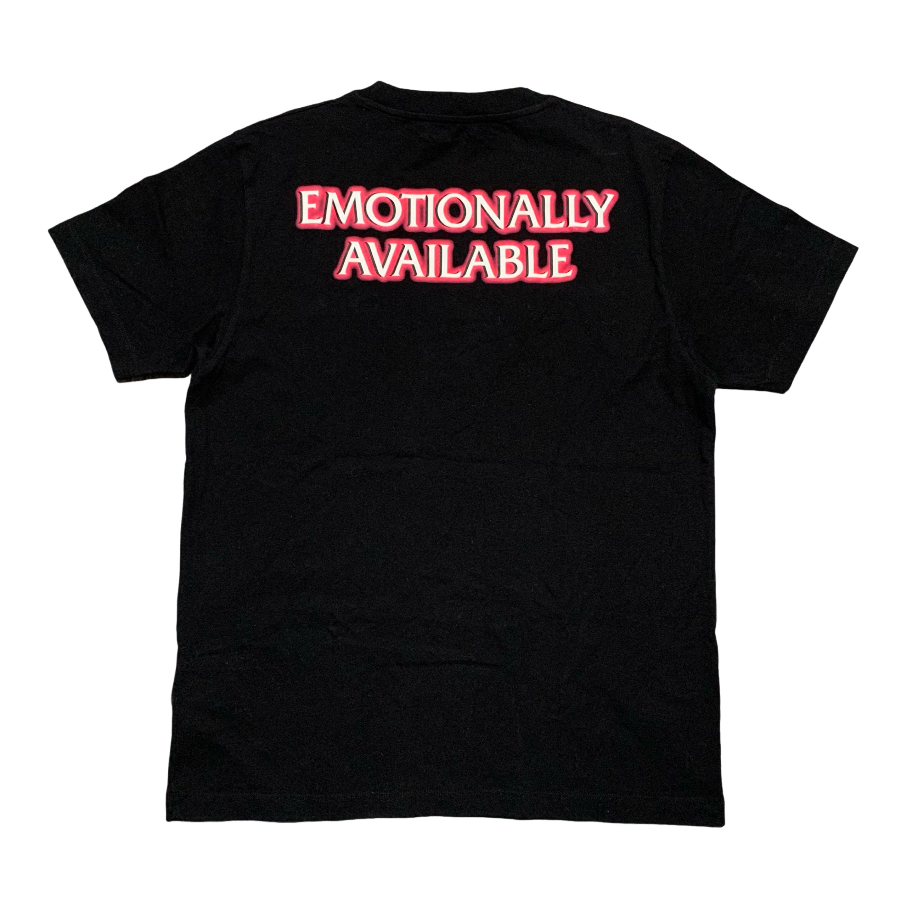 Off White Large Emotionally Available Black Tee Virgil Abloh