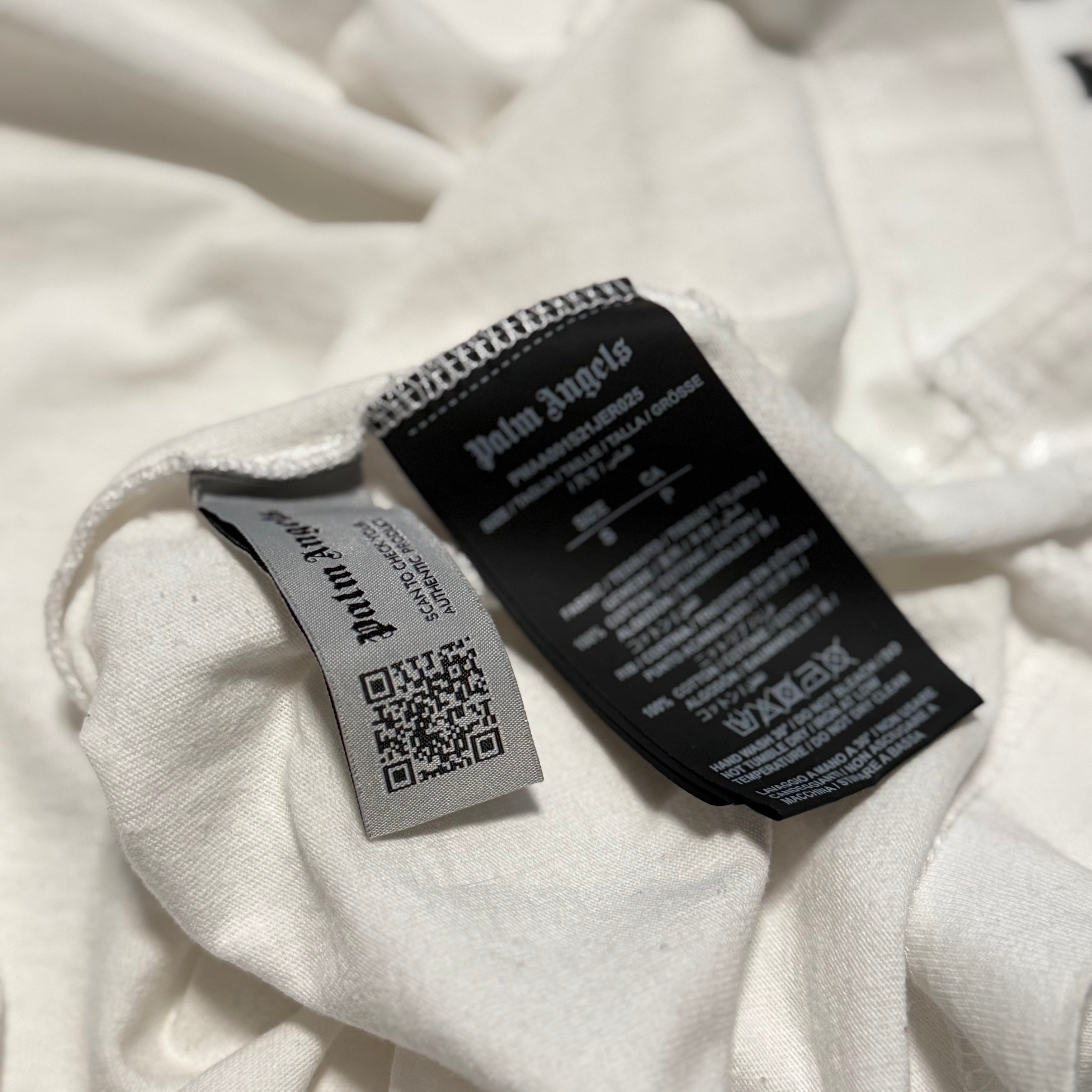 Palm Angels Small Paris Sprayed White Tee