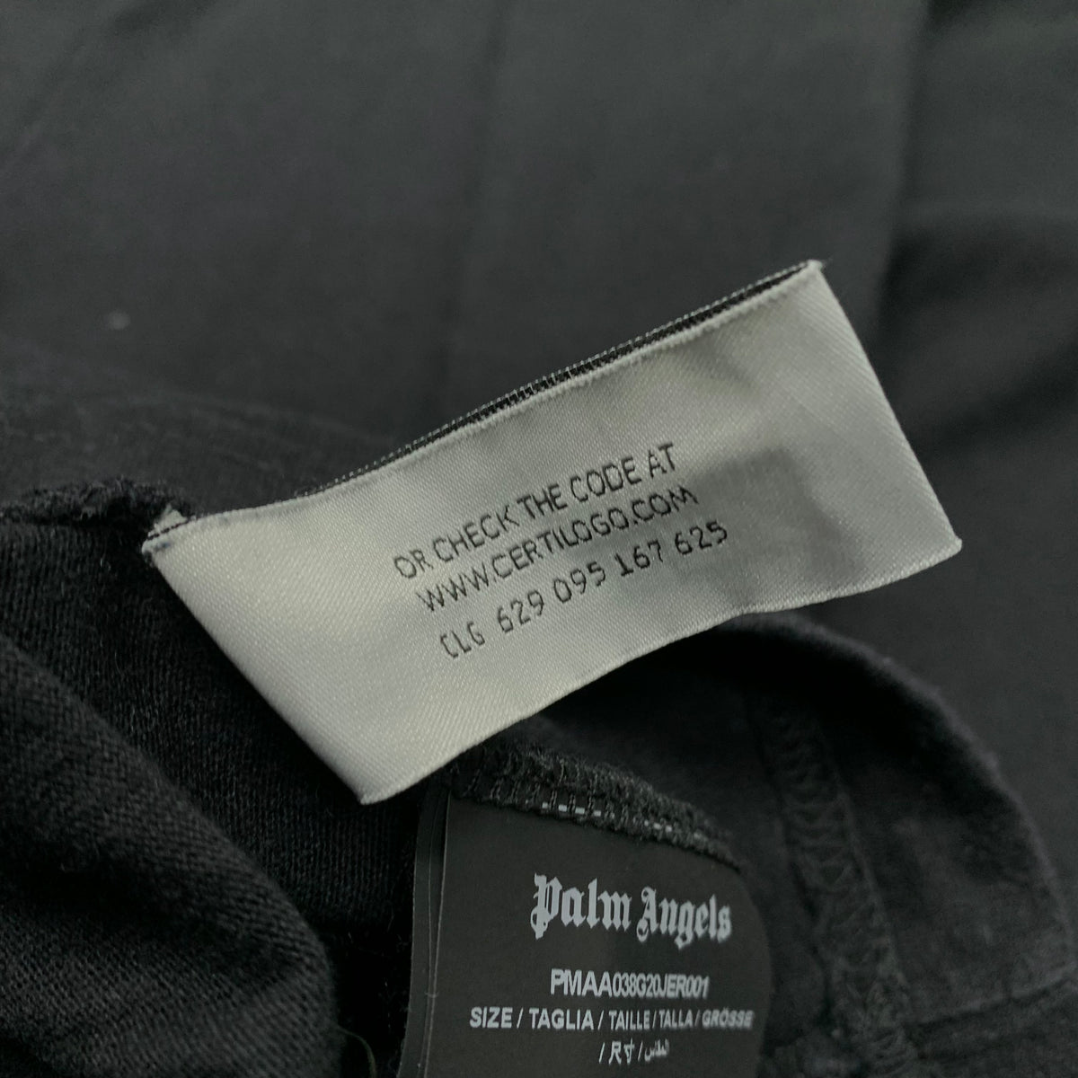 Palm Angels Medium Tee London Sprayed Black T-Shirt