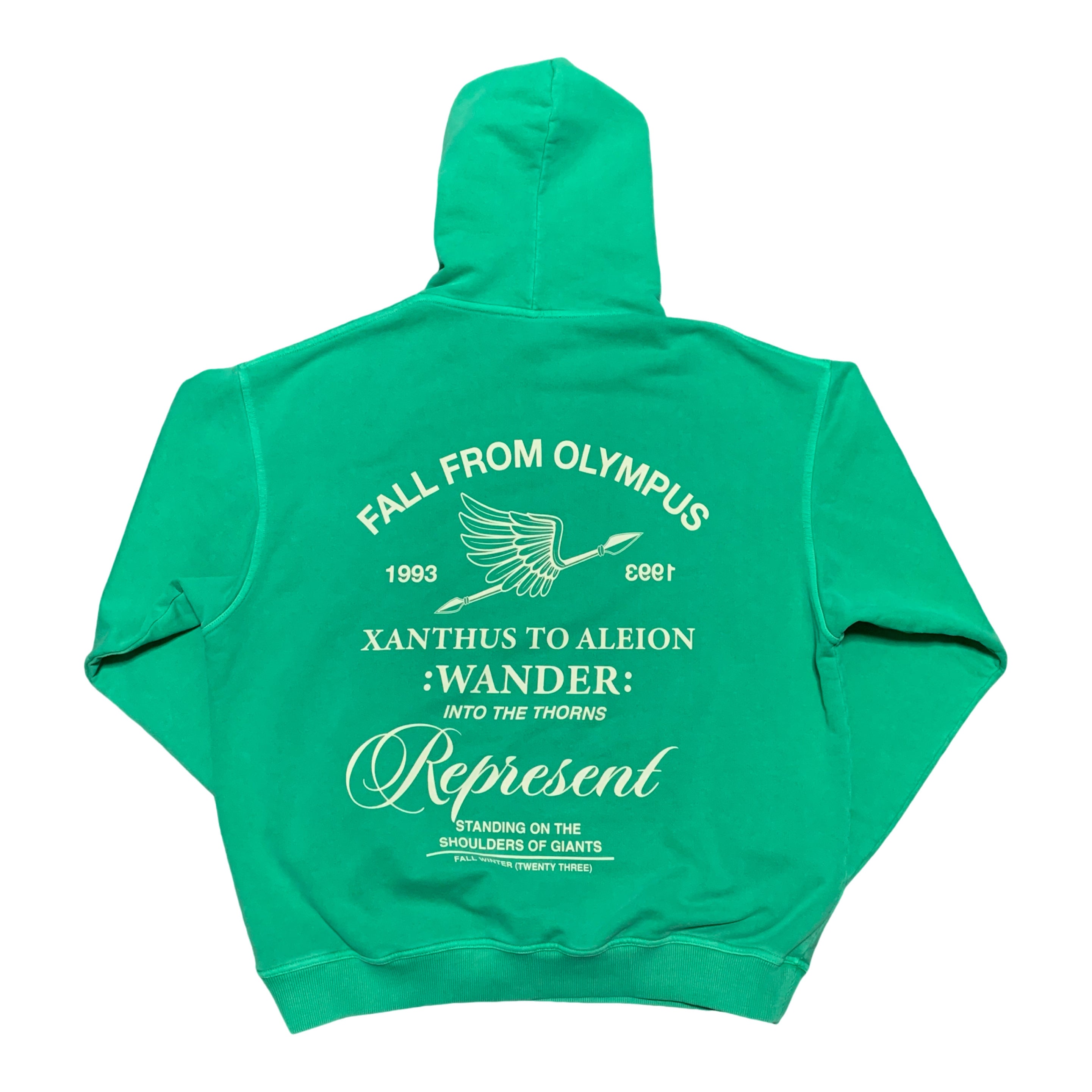 Represent XL Fall From Olympus Island Green Hoodie