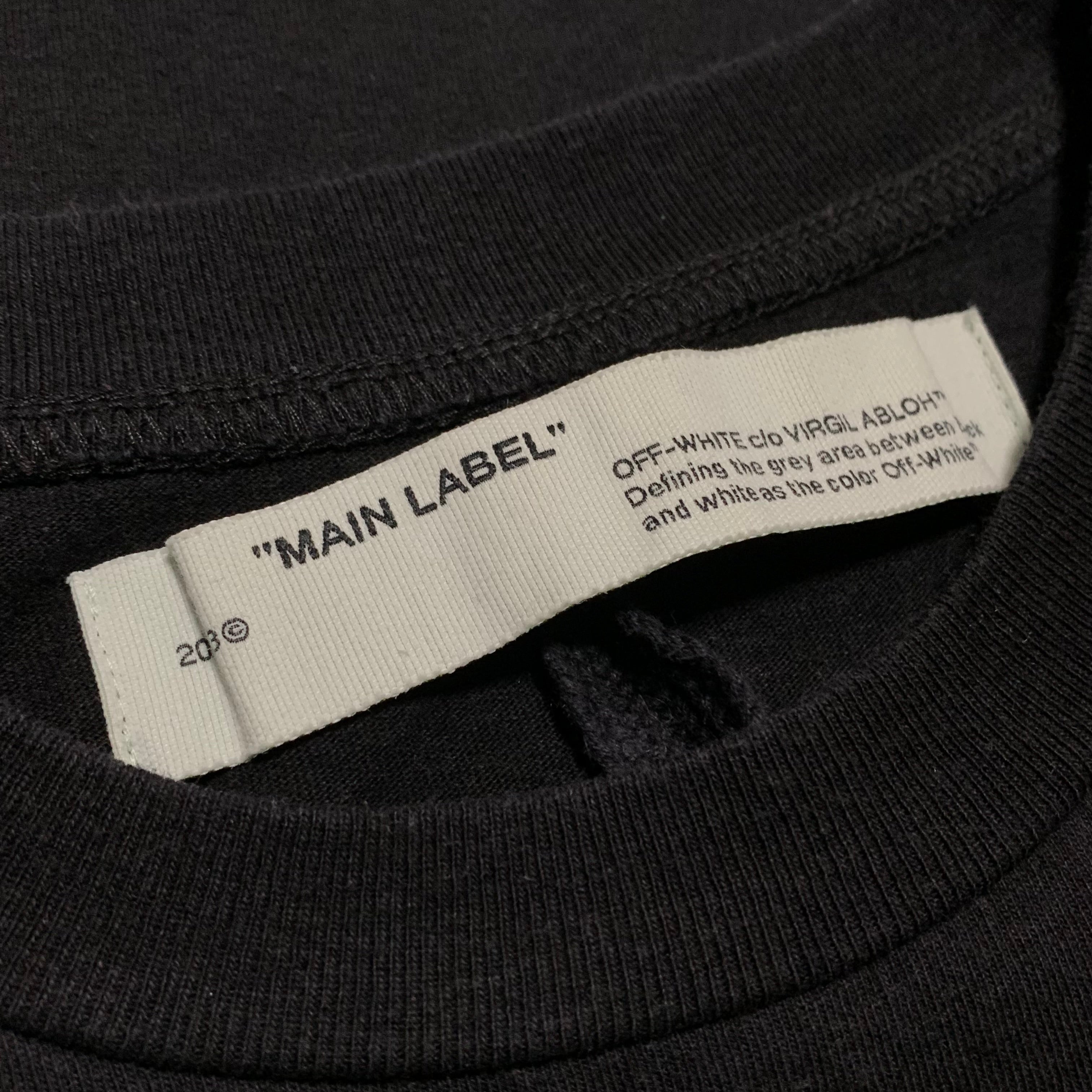 Off White Small Golden Ratio Arrows Black Tee Virgil Abloh