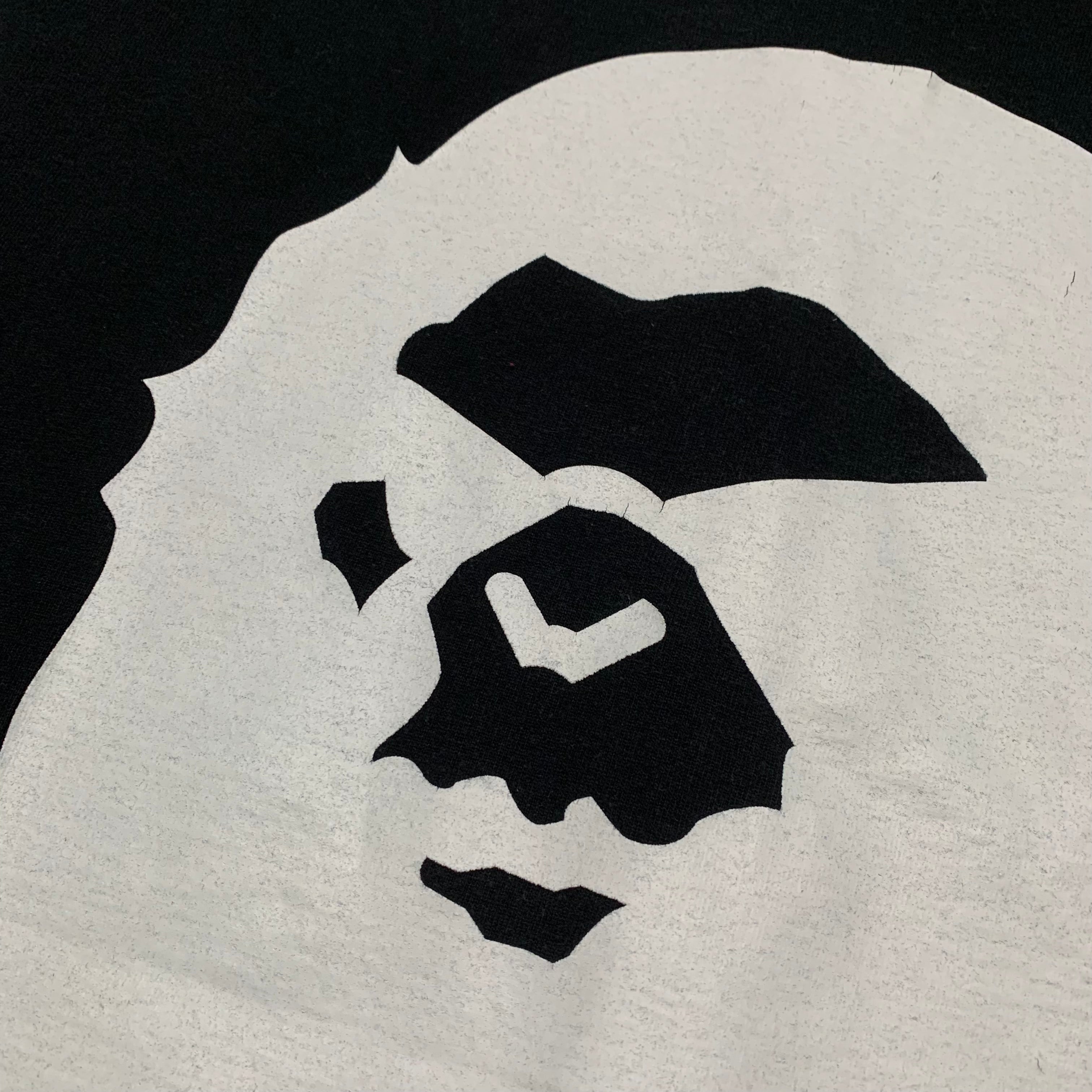 Bape Medium Big Mad Face Ape Head Black Tee A Bathing Ape 2006