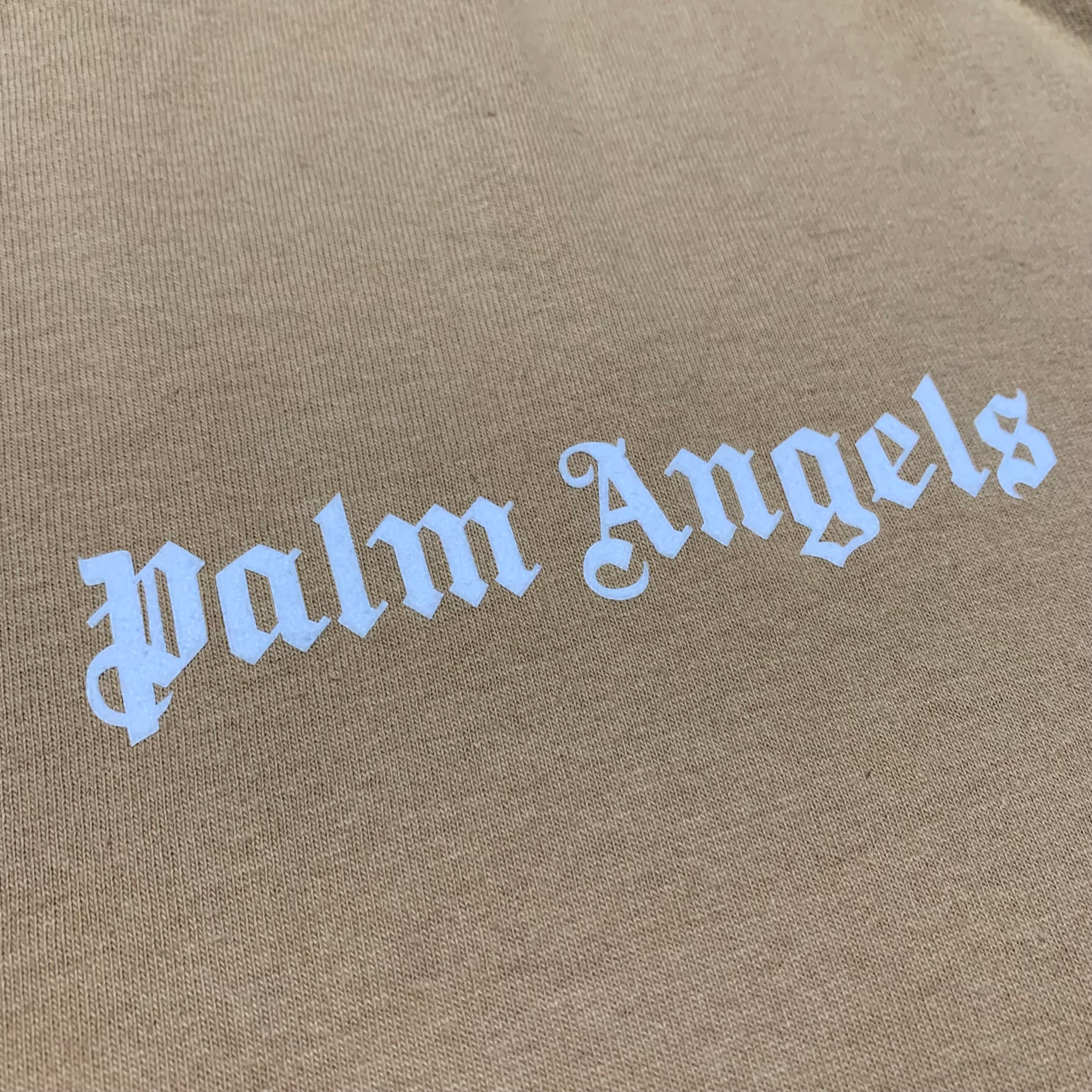 Palm Angels Small Classic Logo Tan Brown Tee