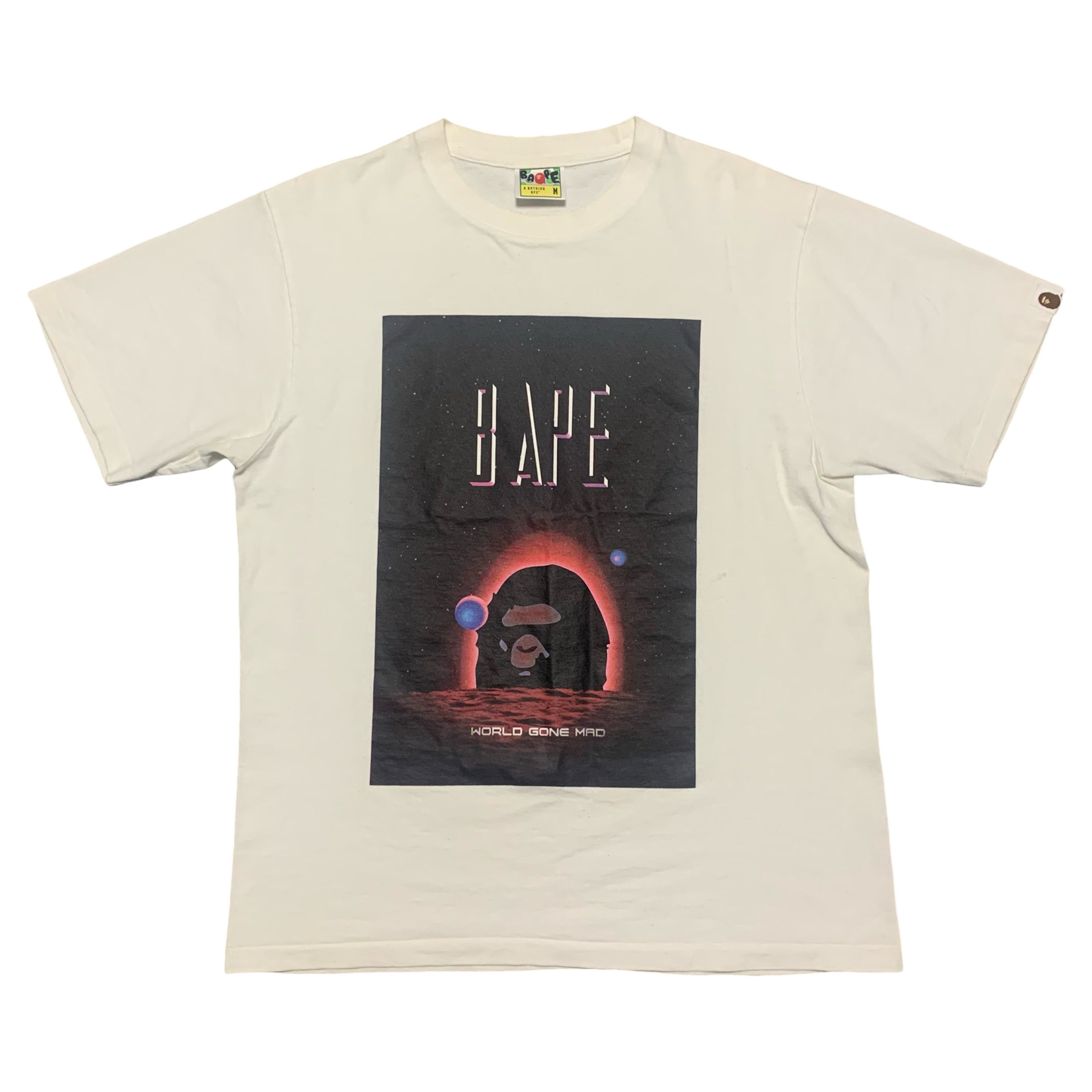 Bape Medium Space Graphic White Tee A Bathing Ape