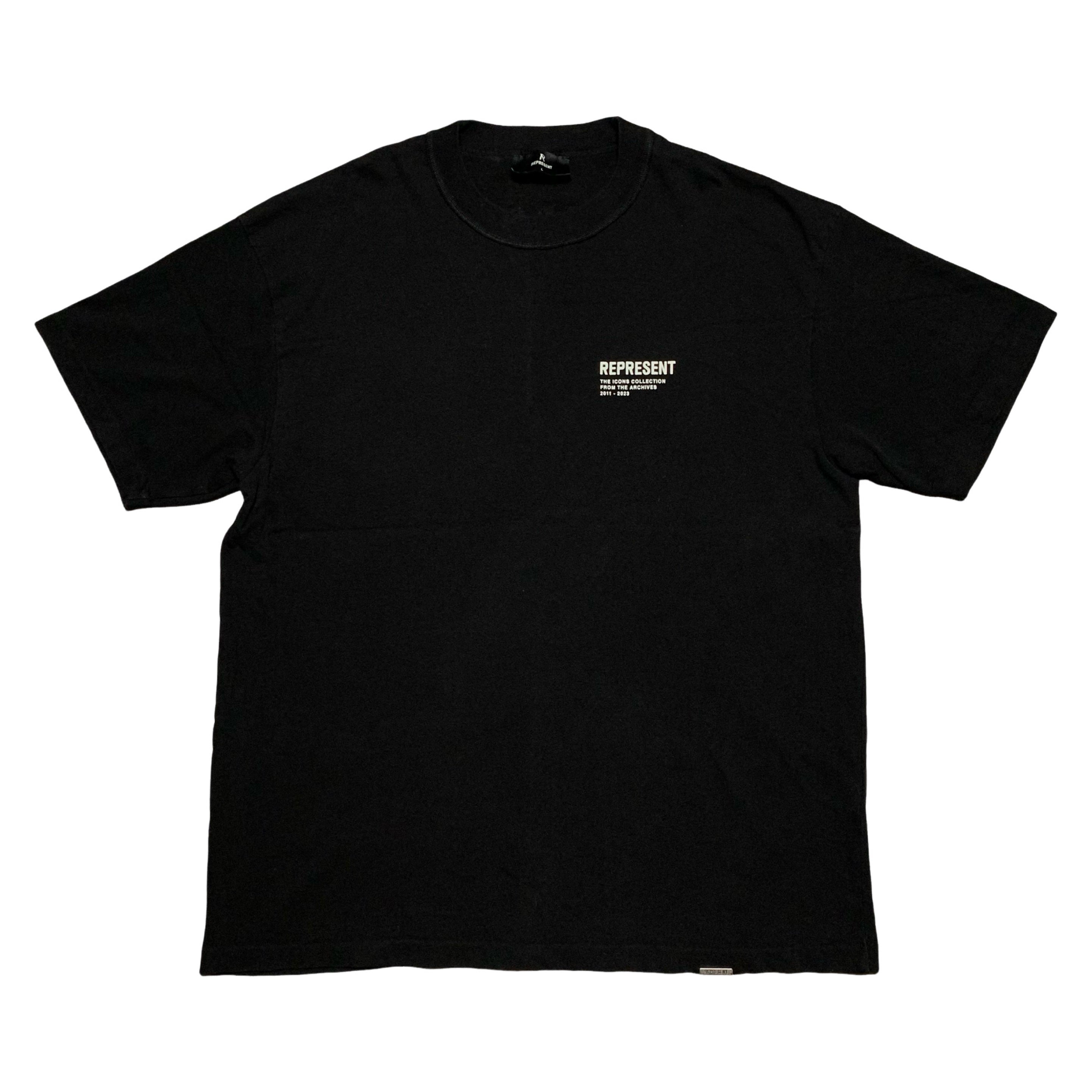 Represent Large Icons Collection Jet Black Tee