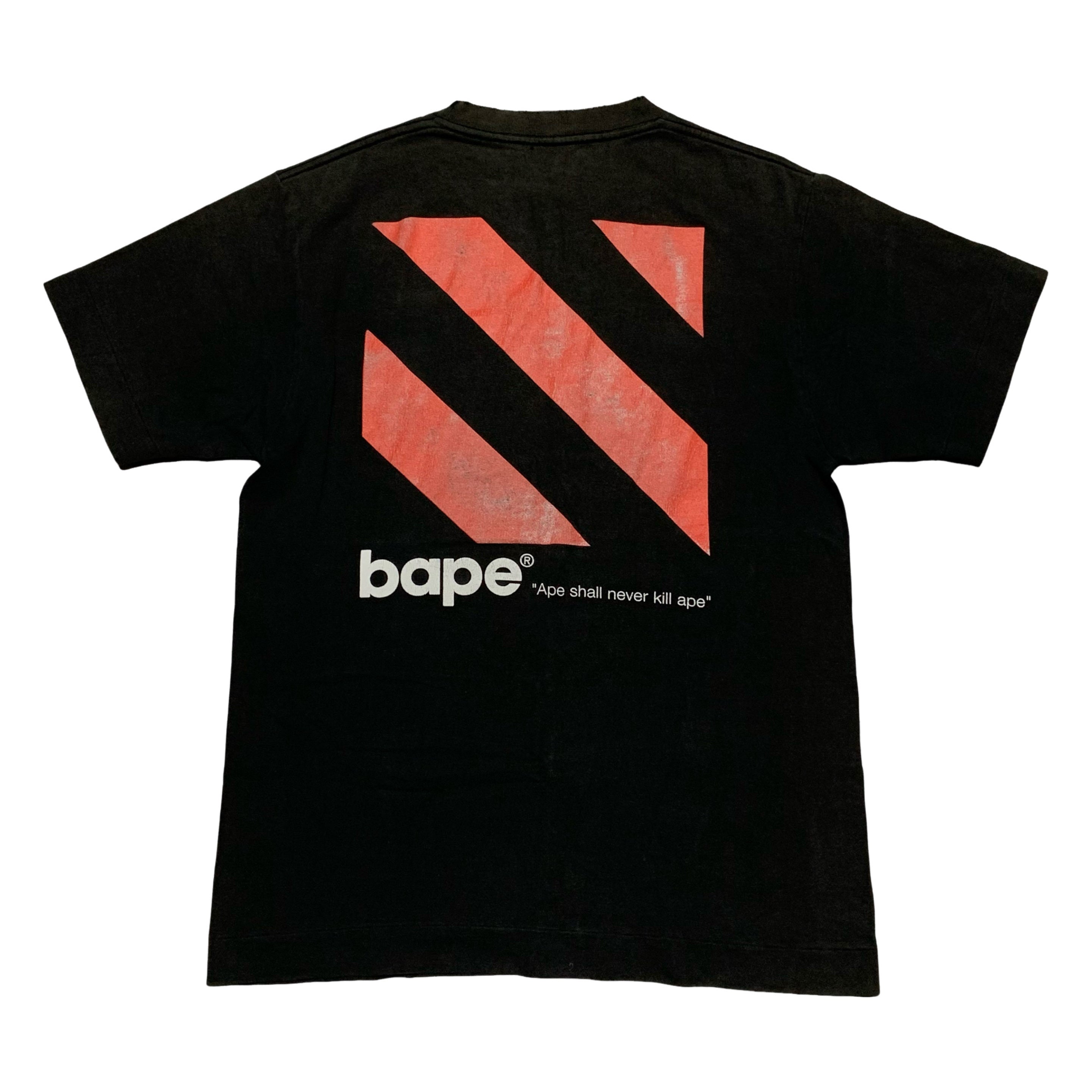 Bape Medium Play Graphic Black Tee A Bathing Ape Vintage OG 1999