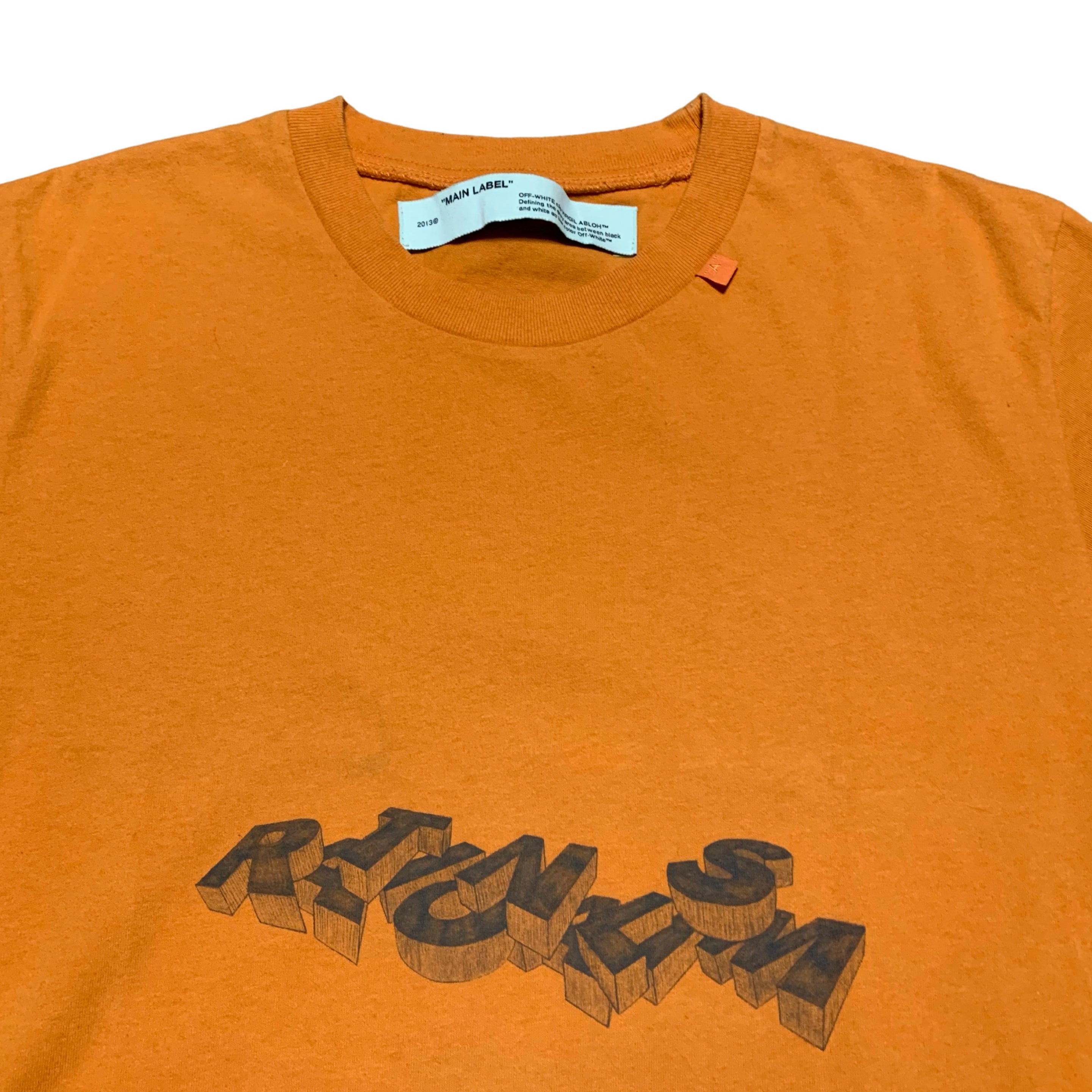 Off White Small Arrows Graphic Orange Tee Virgil Abloh