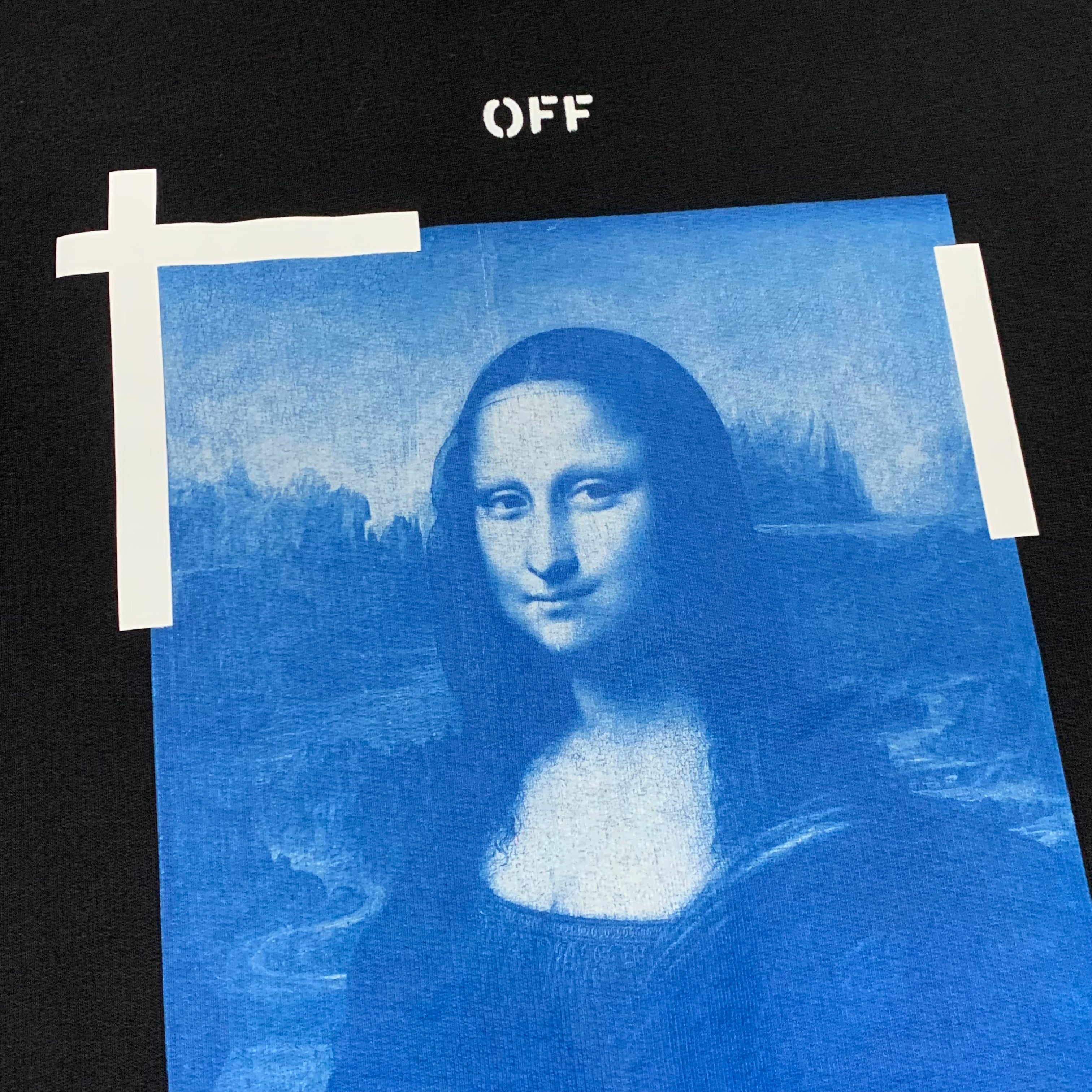 Off White XL Mona Lisa Arrows Black Sweatshirt Crewneck Virgil Abloh