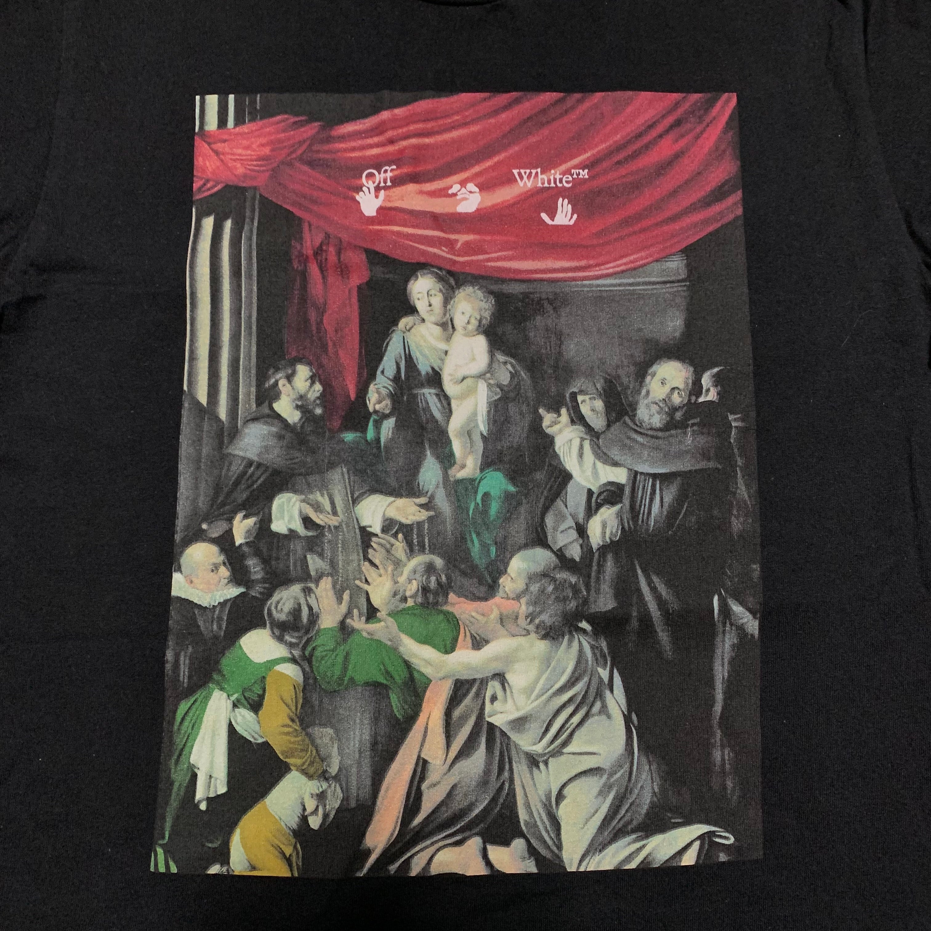 Off White Small Caravaggio Arrows Black Tee Virgil Abloh