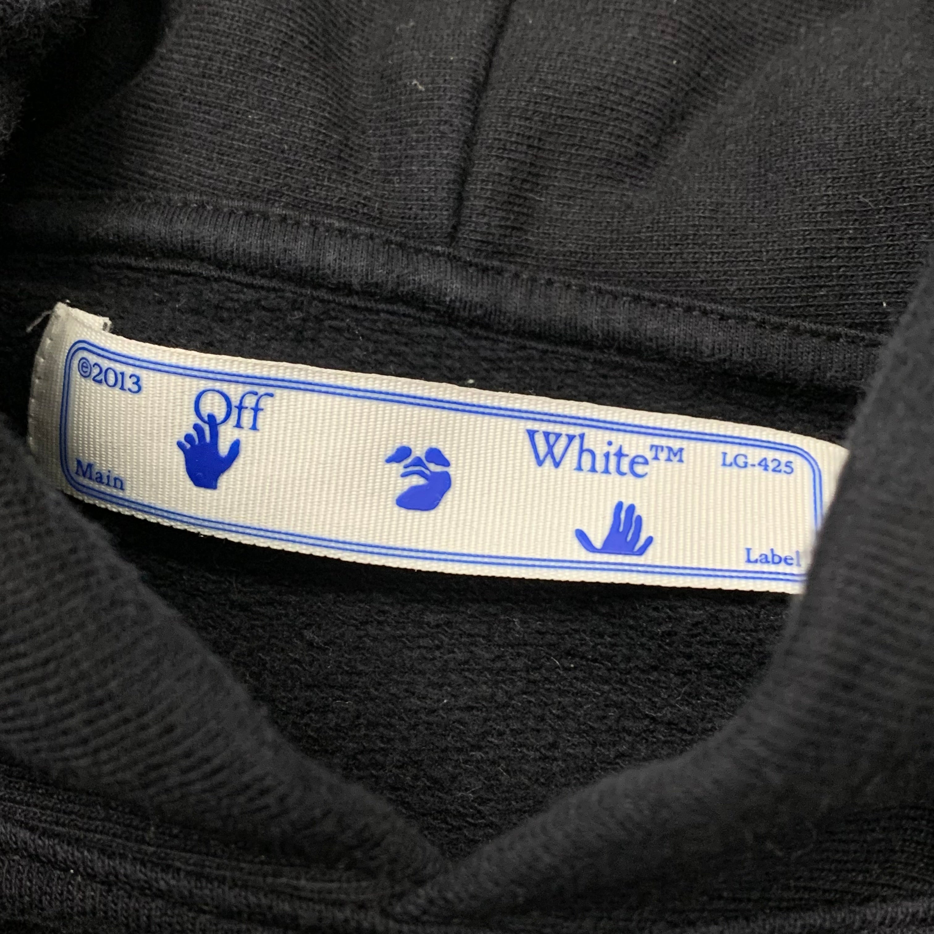 Off White Small Hoodie Pink Marker Arrows Black Hoodie Virgil Abloh