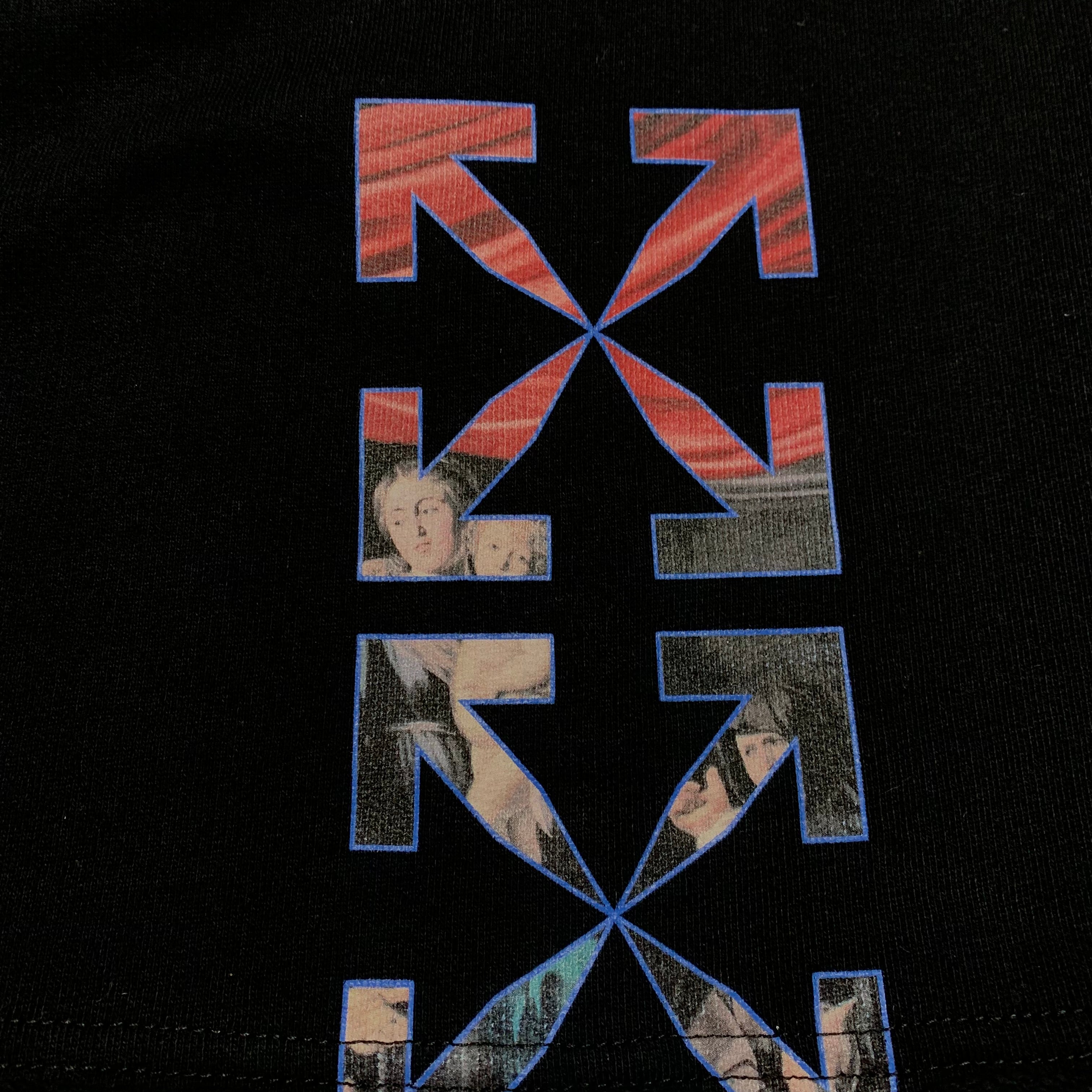 Off White XL Shorts Caravaggio Arrows Black Bottoms Virgil Abloh