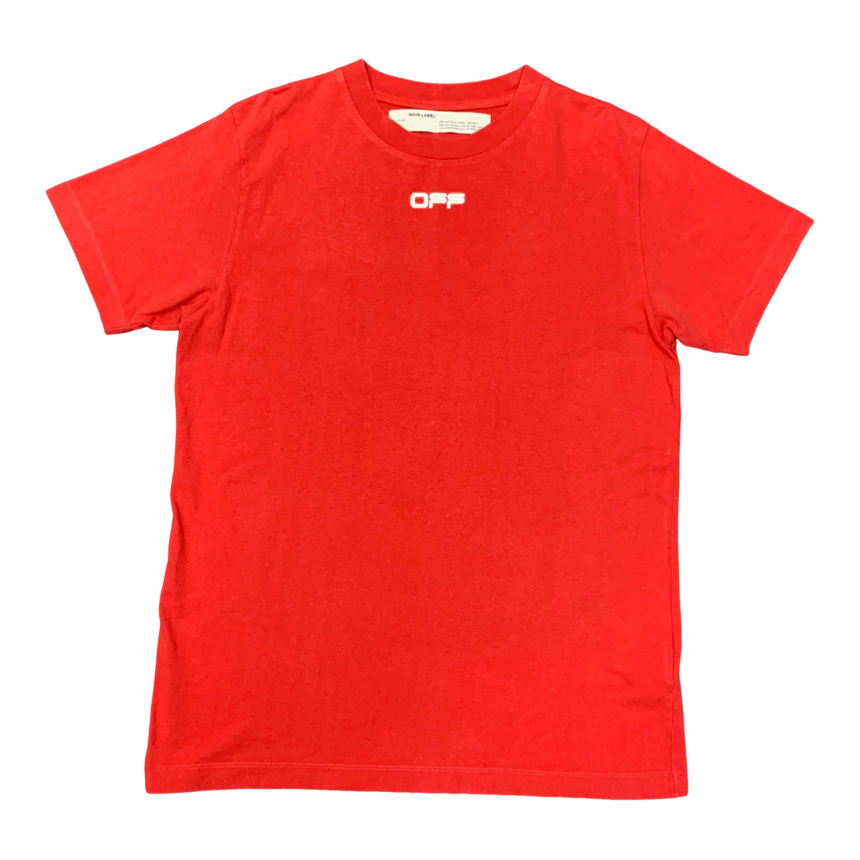 Off White Medium Tee Airport Arrows Red T-Shirt Virgil Abloh