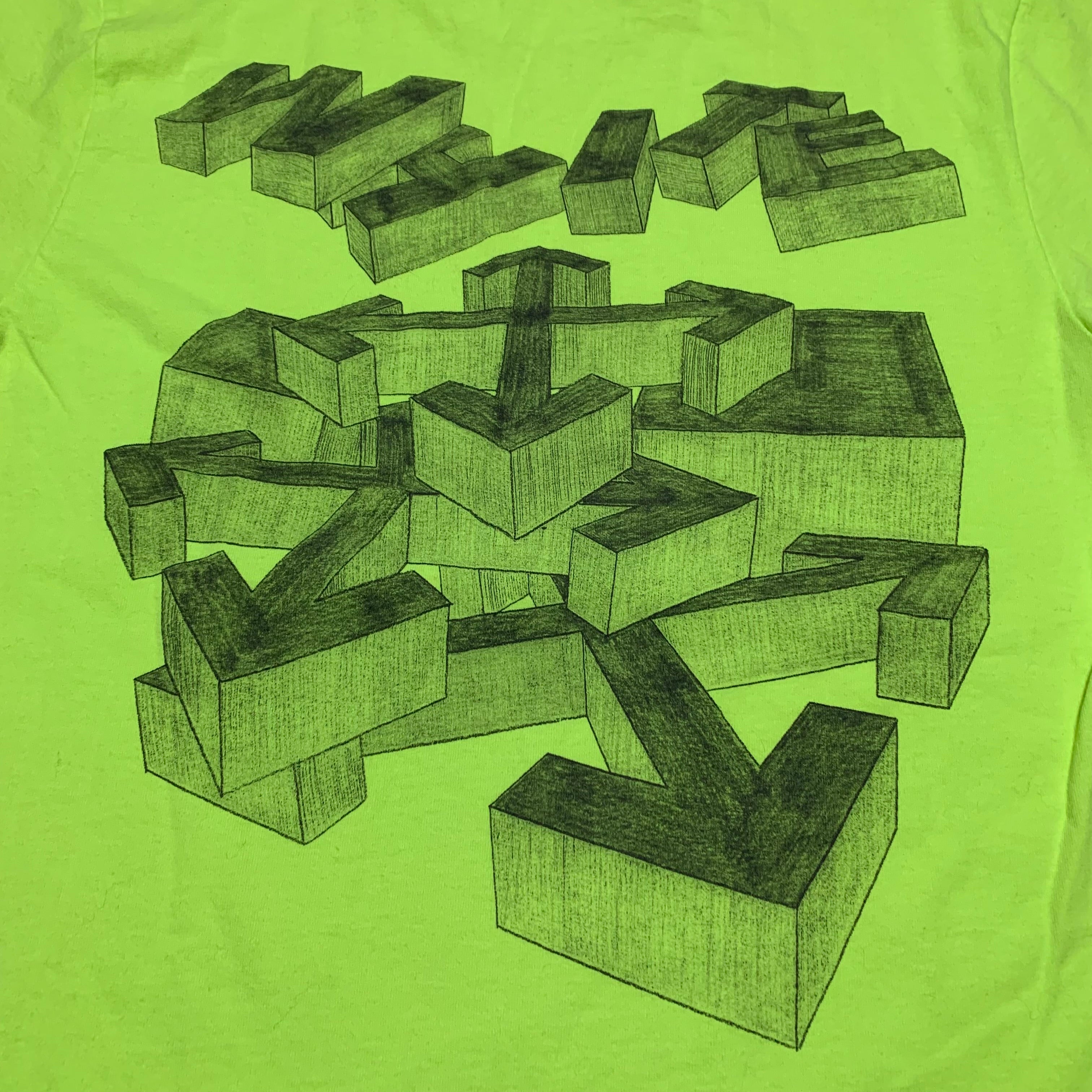 Off White Small Arrows Graphic Neon Green Tee Virgil Abloh