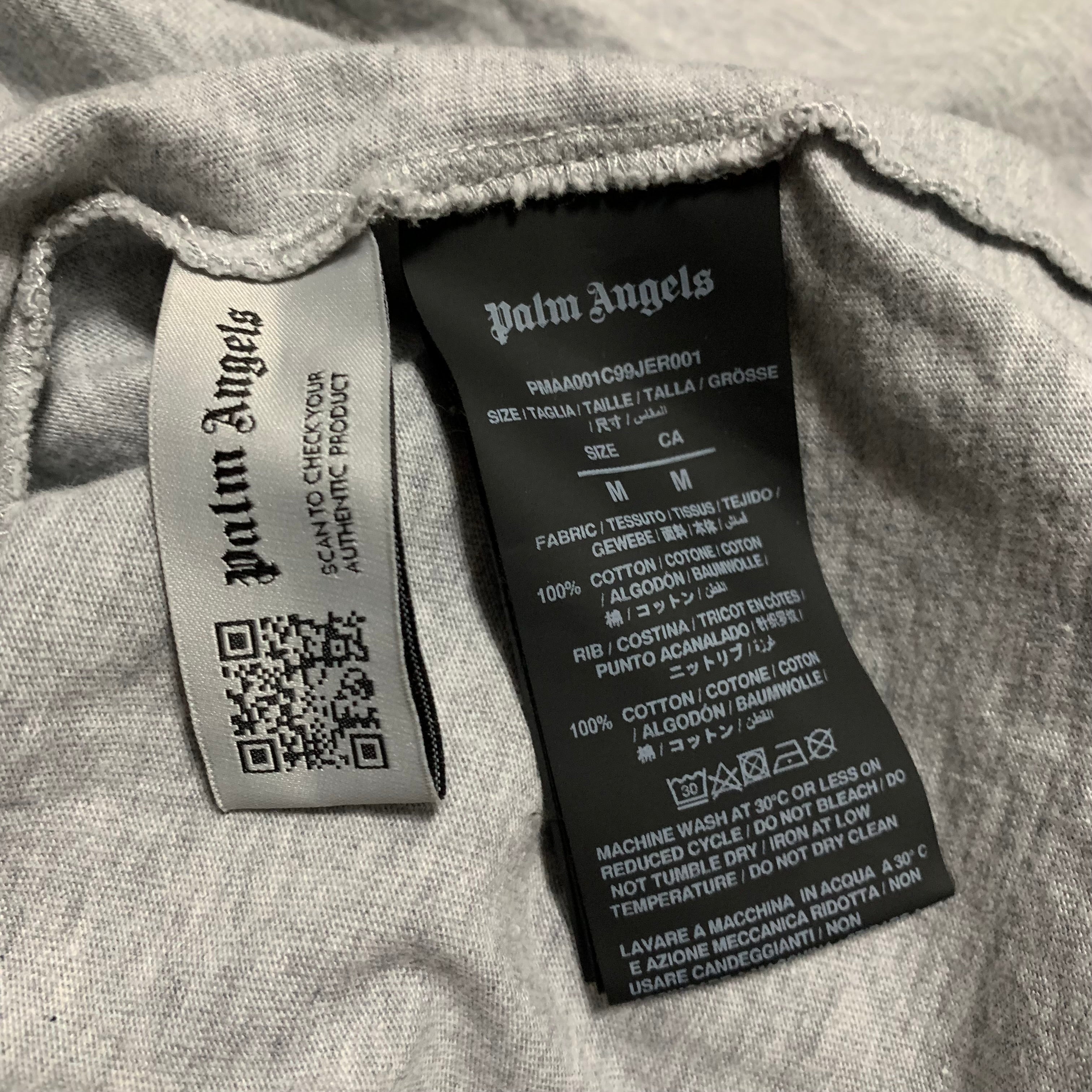 Palm Angels Medium Bear Classic Grey Tee