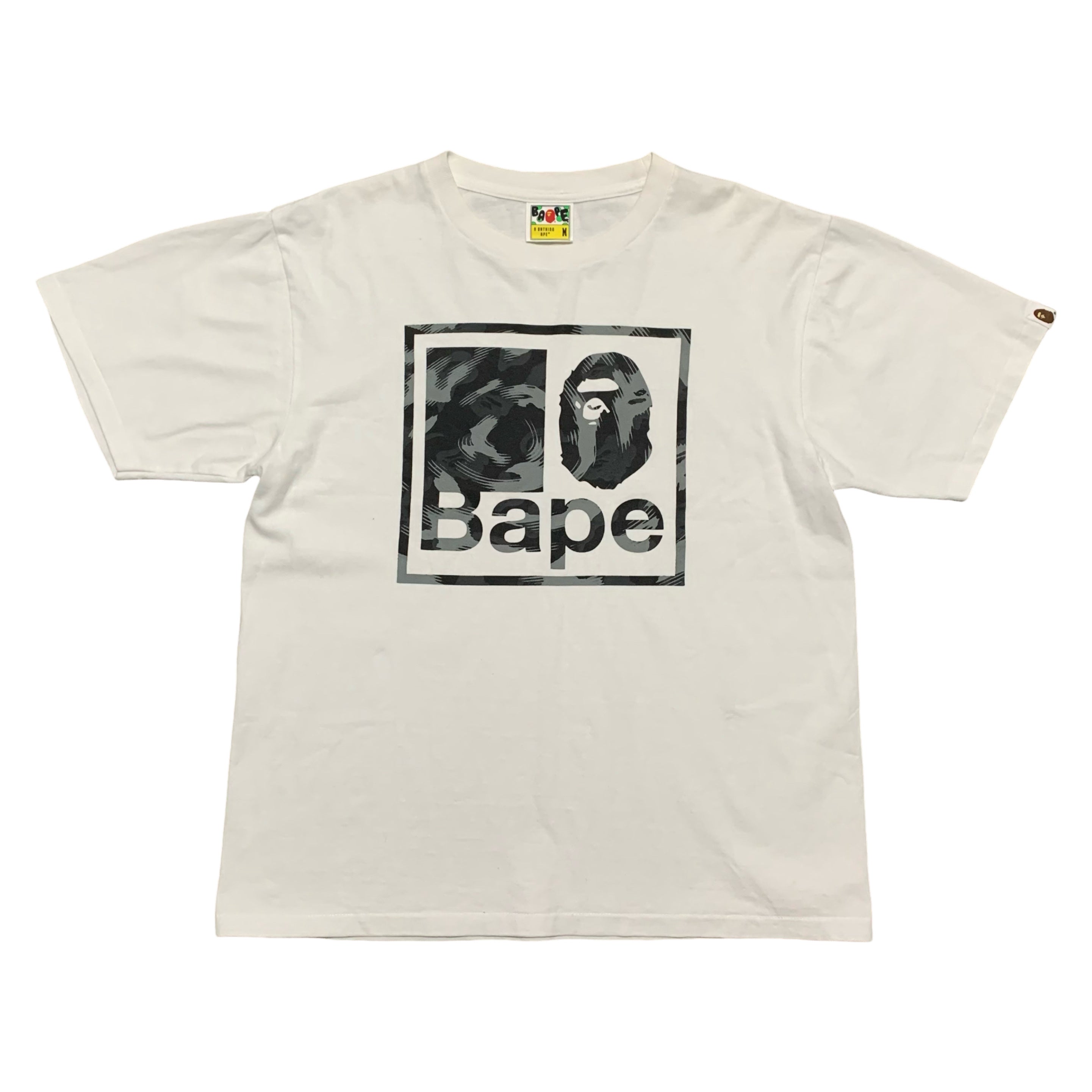 Bape Medium Graphic Camo White Tee A Bathing Ape