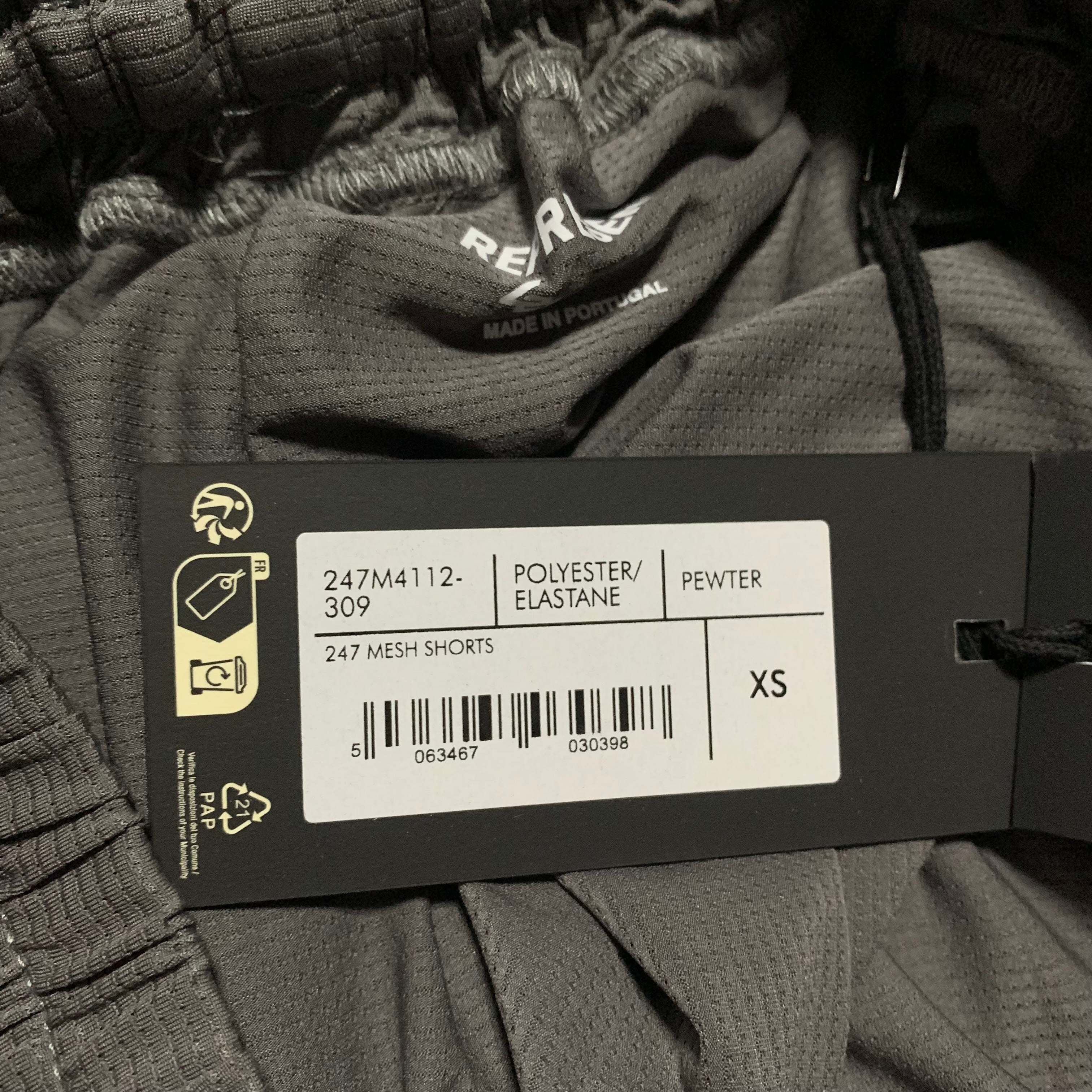 Represent XS Shorts Mesh Grey 247 Shorts