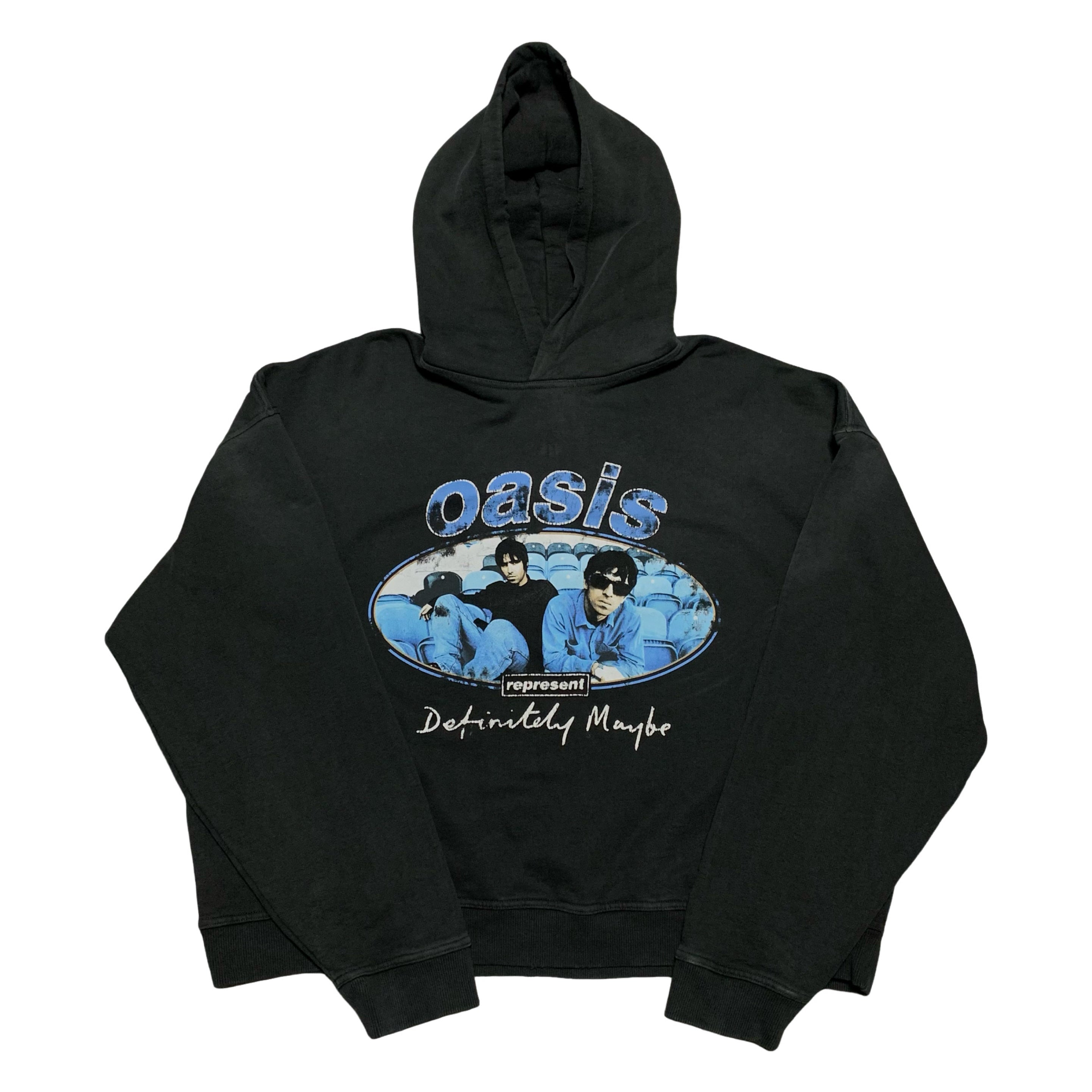 Represent Oasis Small Hoodie Maine Road Washed Black Hoodie