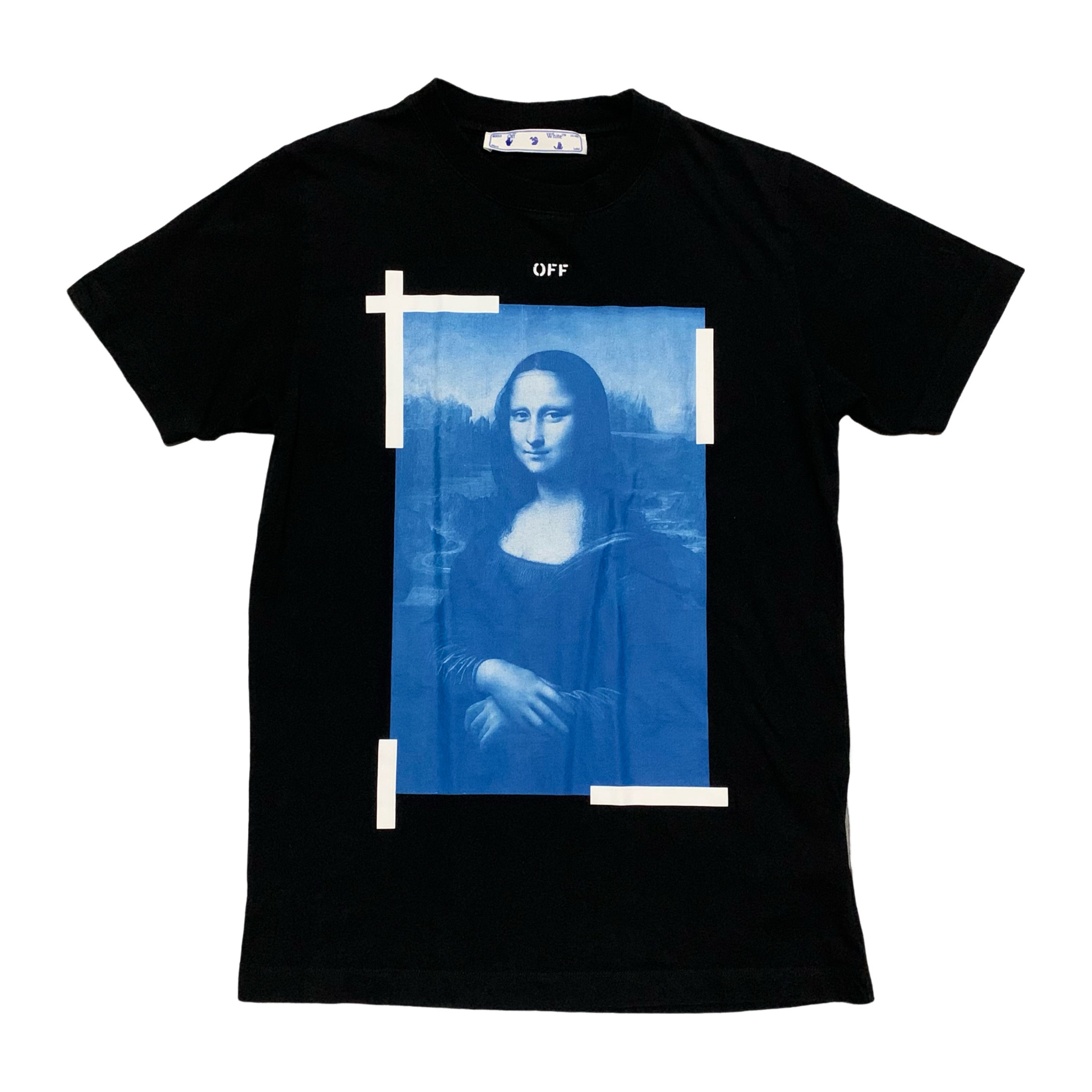 Off White Medium Mona Lisa Arrows Black Tee Virgil Abloh