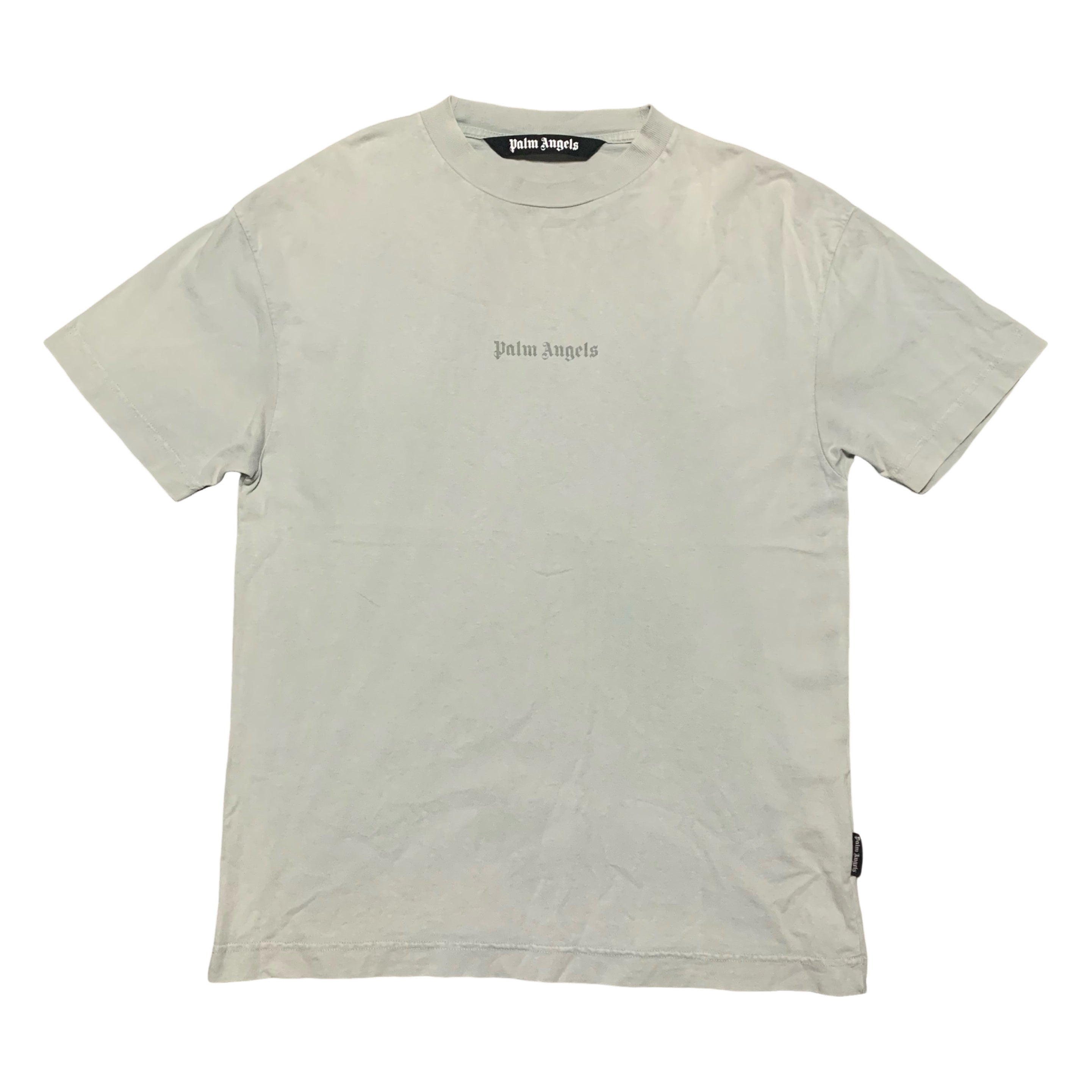 Palm Angels Medium GD Reverse Logo Light Grey Tee