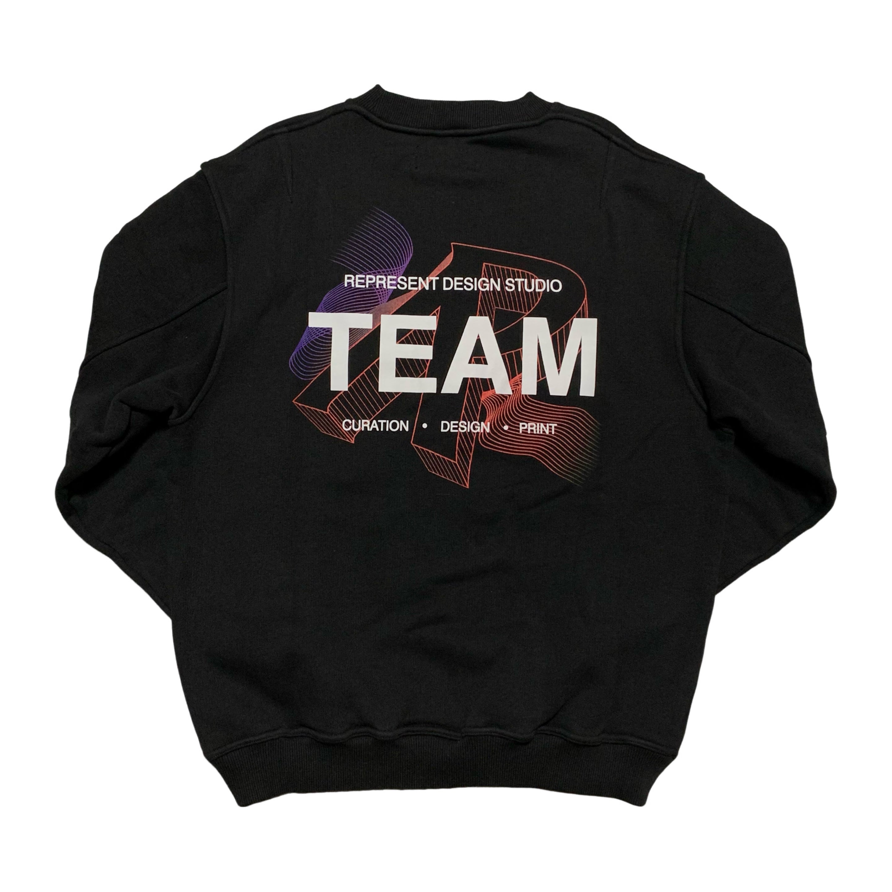 Represent XS Design Studio Team Jet Black Sweater Sweatshirt Crewneck