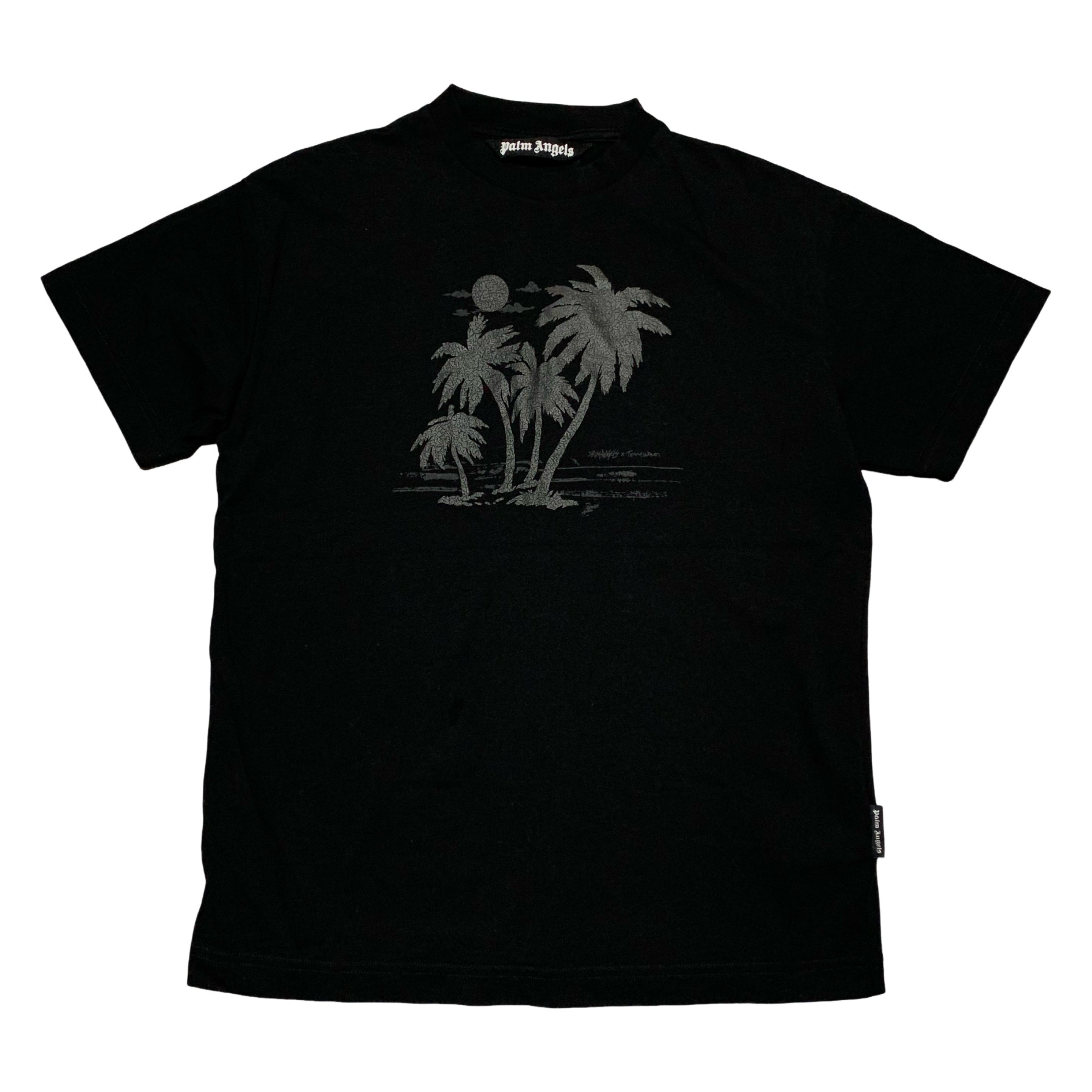 Palm Angels Medium Team Wang Palm Tree Black Tee 2022