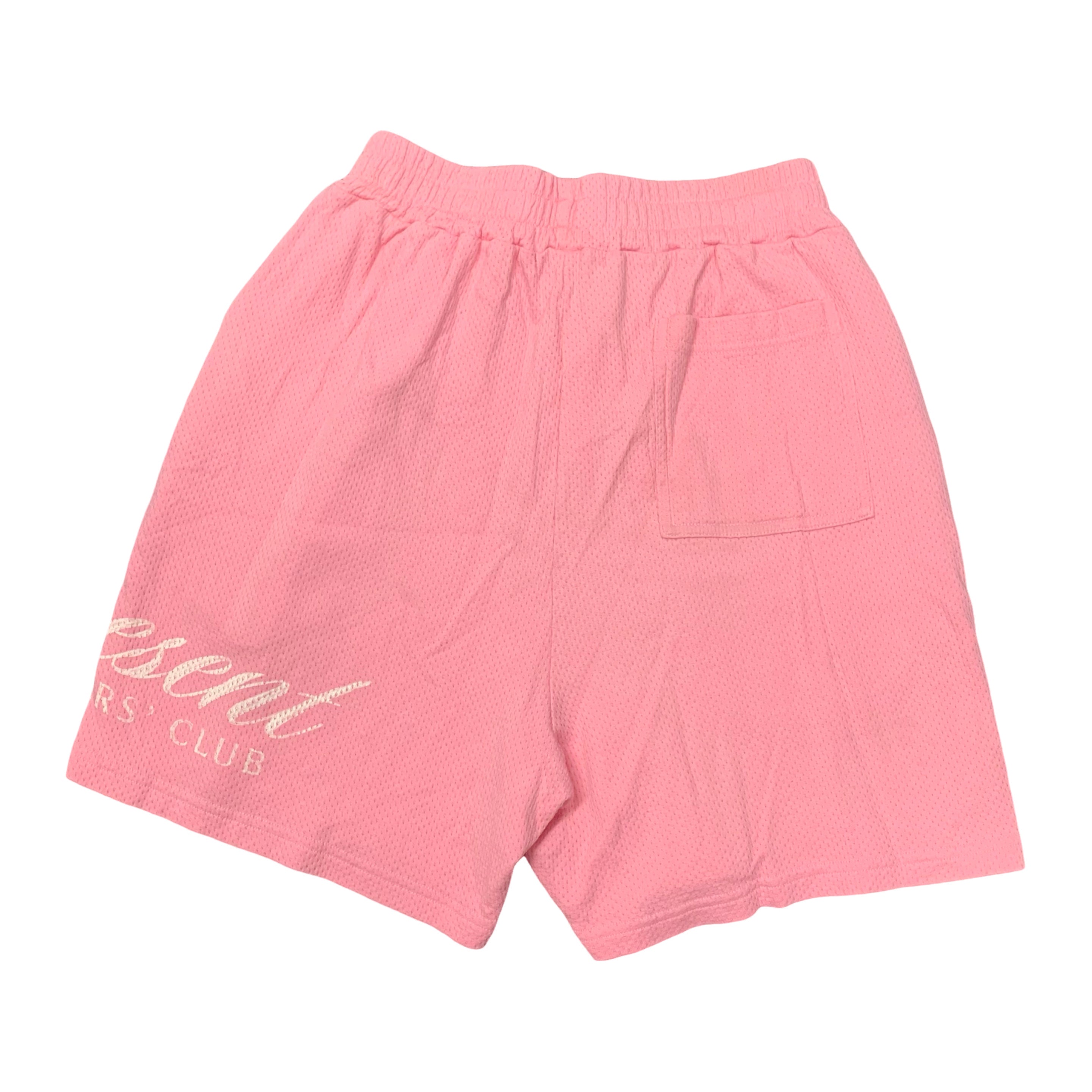 Represent Small Shorts Owners Club Script Pink Mesh Zip Bottoms