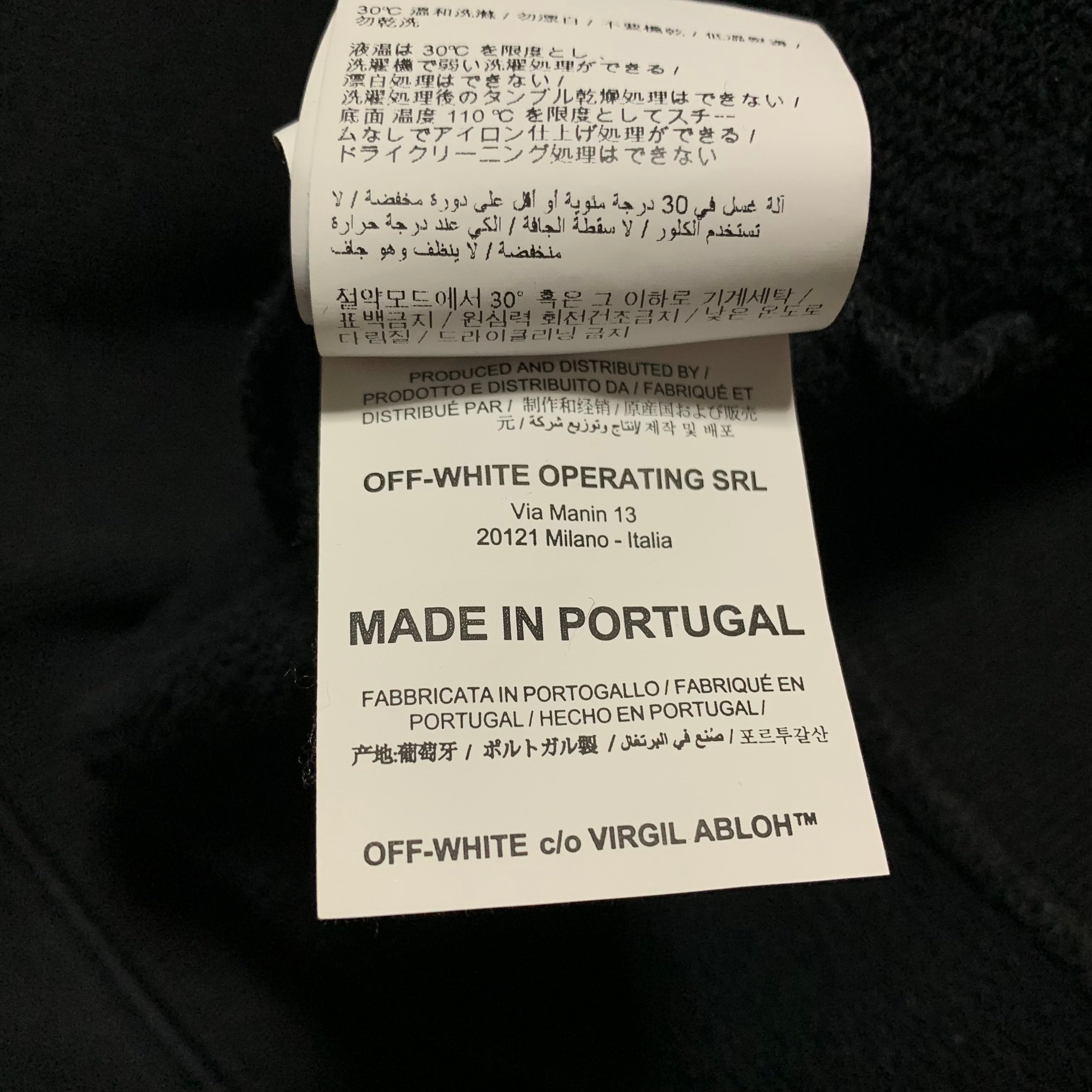 Off White Medium Rationalism Black Sweatshirt Crewneck Virgil Abloh