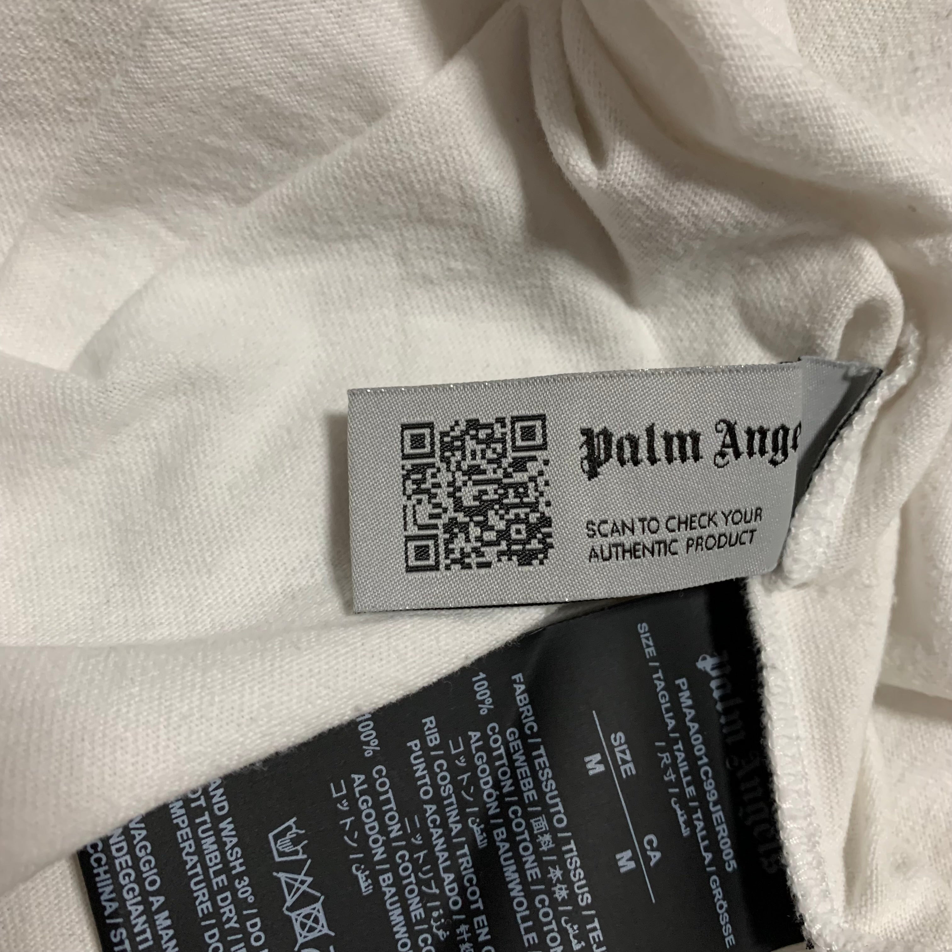 Palm Angels Medium Paris Sprayed White Tee
