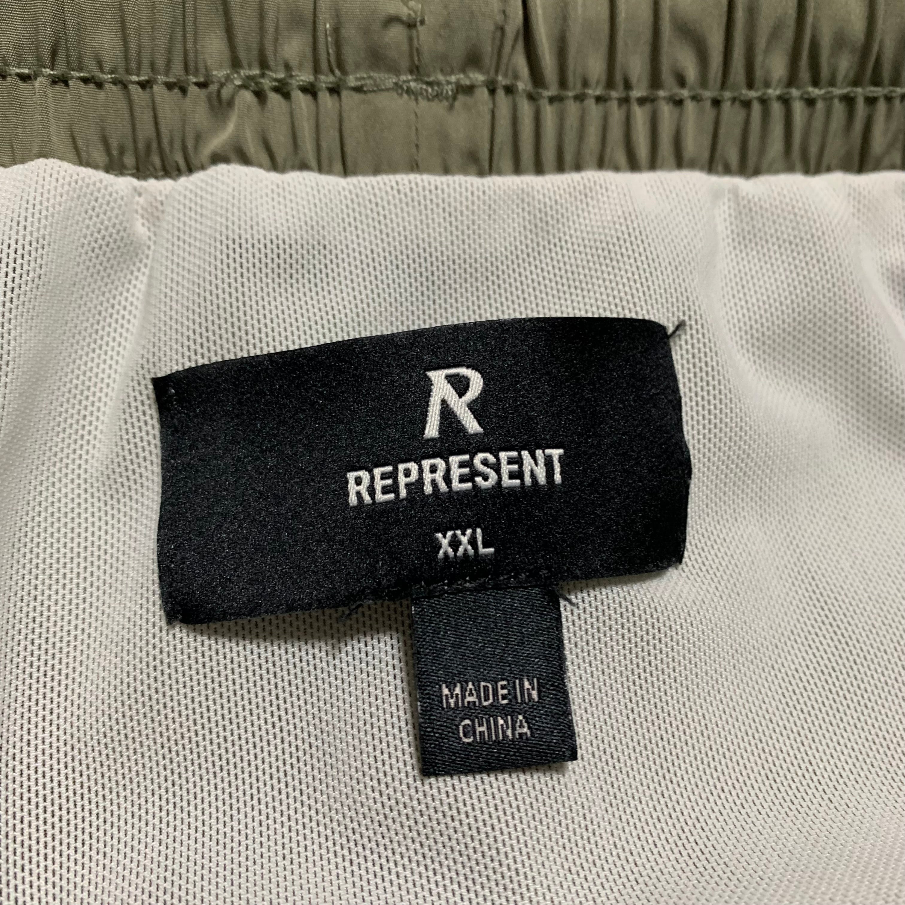 Represent XXL Swim Shorts REP Khaki Green Bottoms