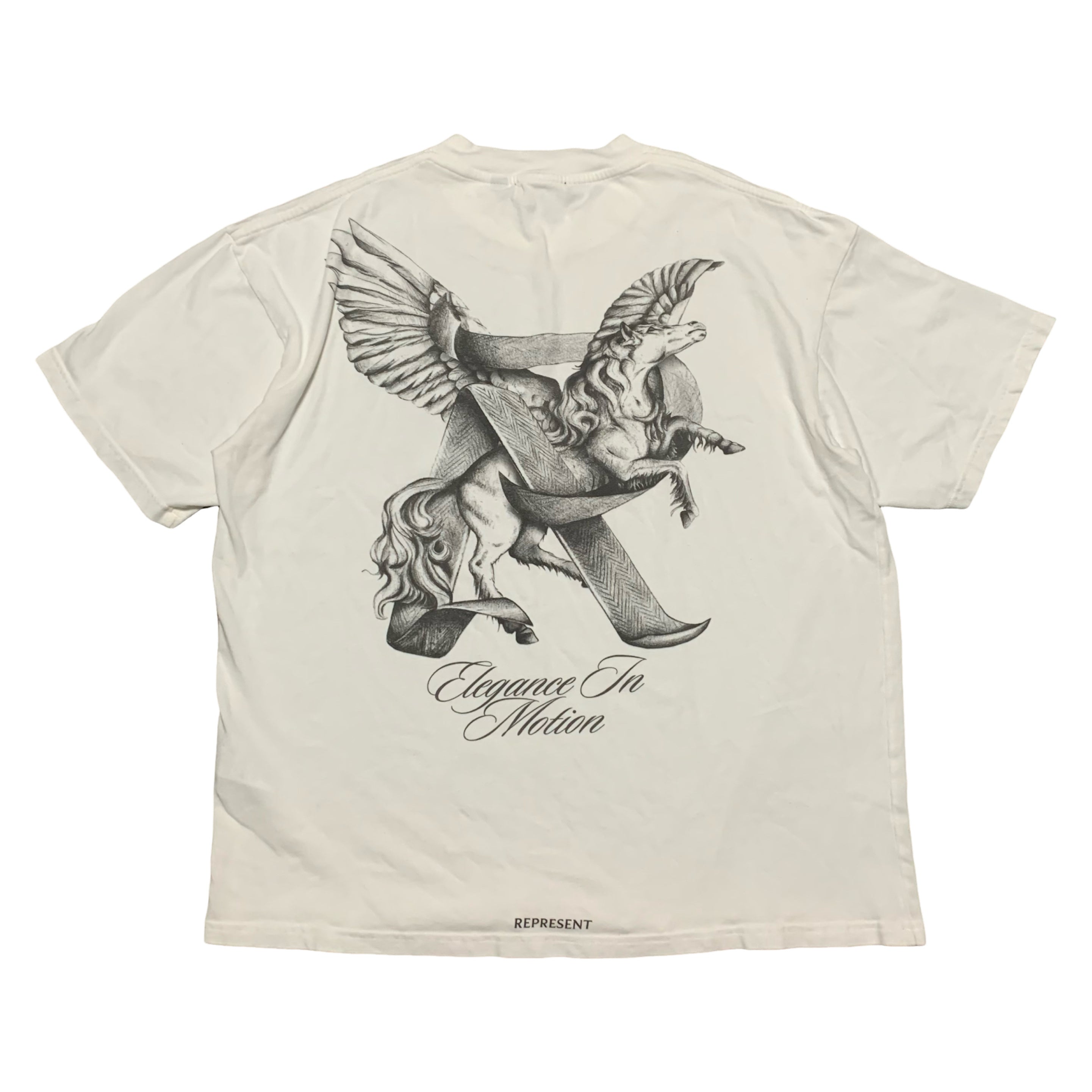 Represent Large Elegance In Motion Flat White Tee