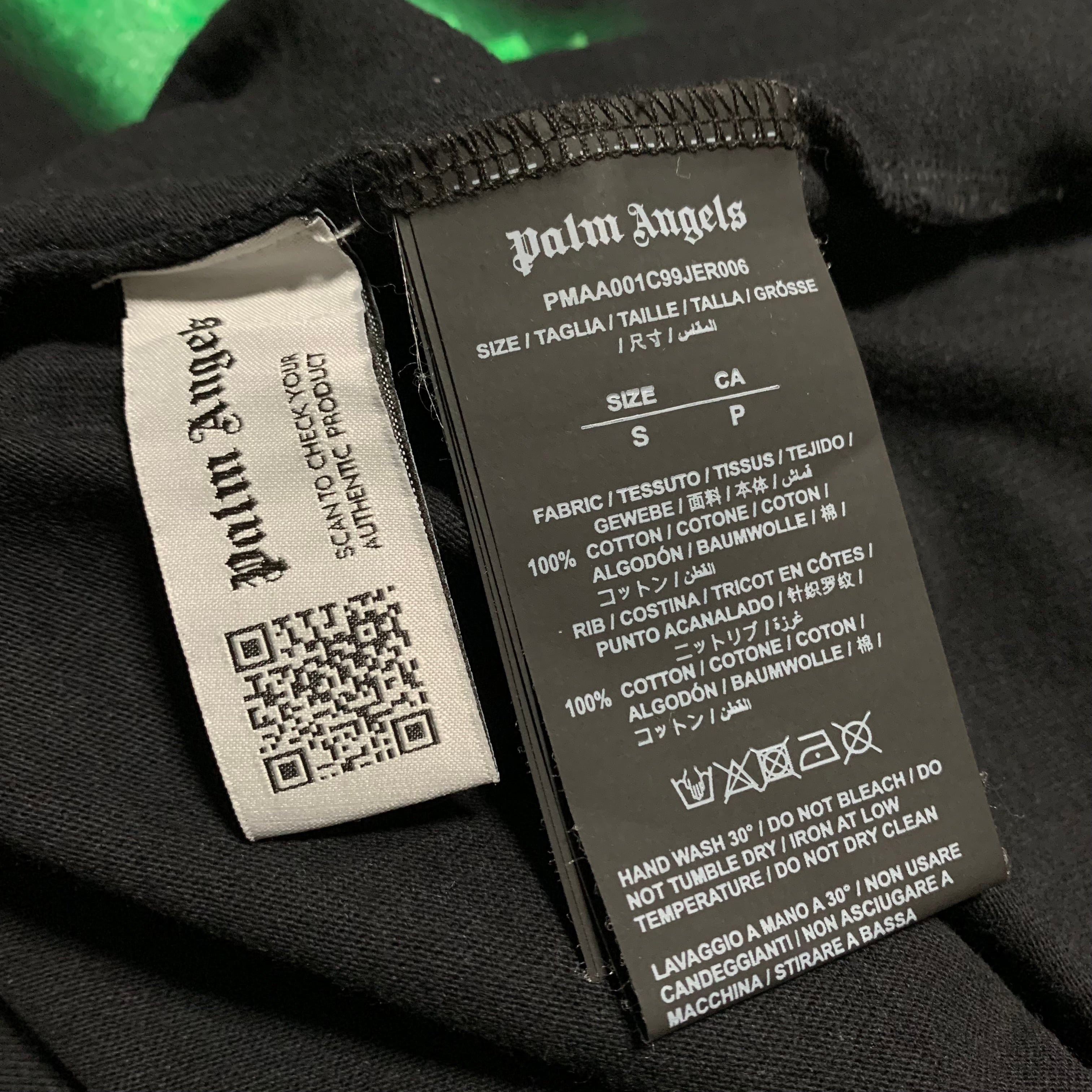 Palm Angels Small Sprayed Milano Black Tee