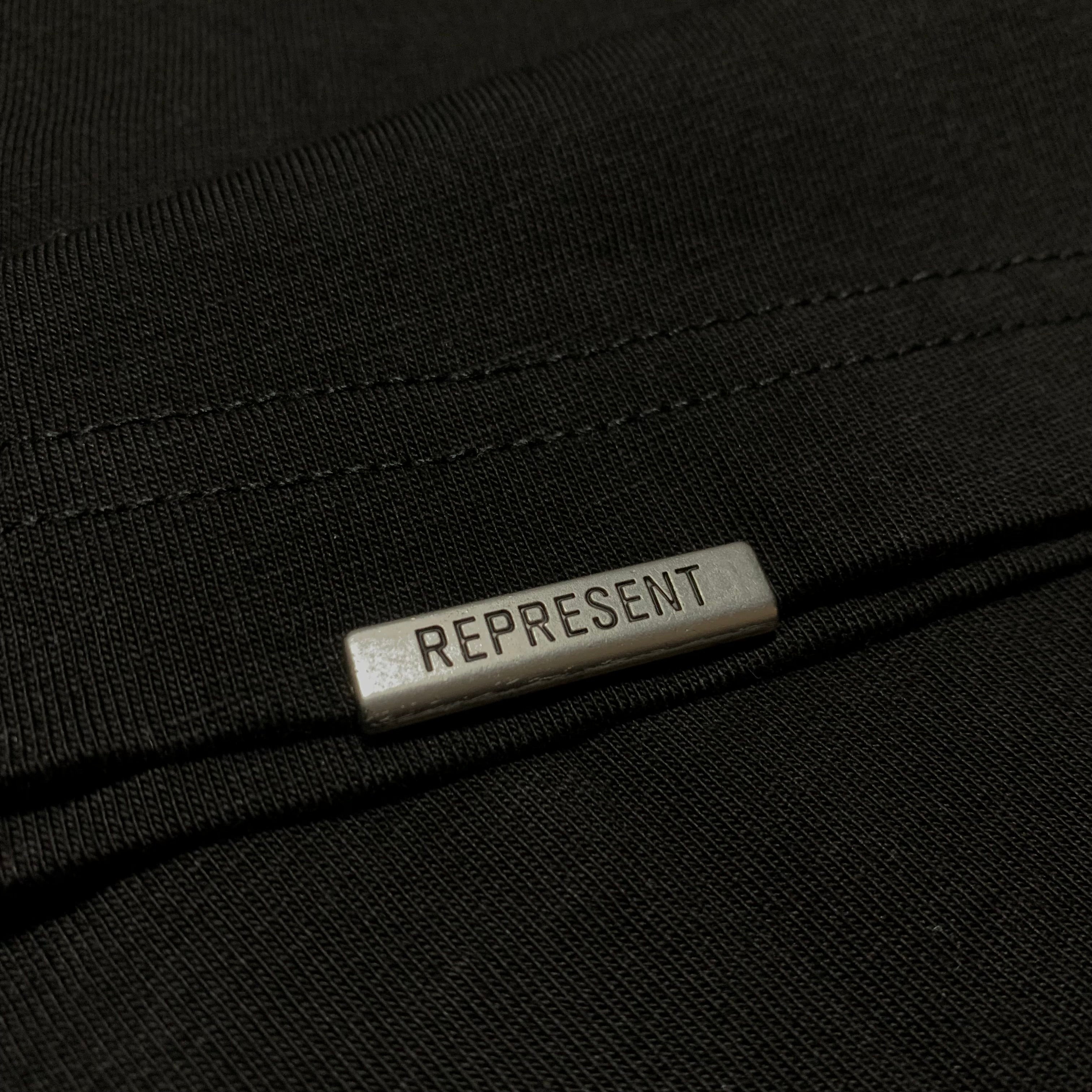 Represent Small Grand Vintage Hand Drawn Jet Black Tee