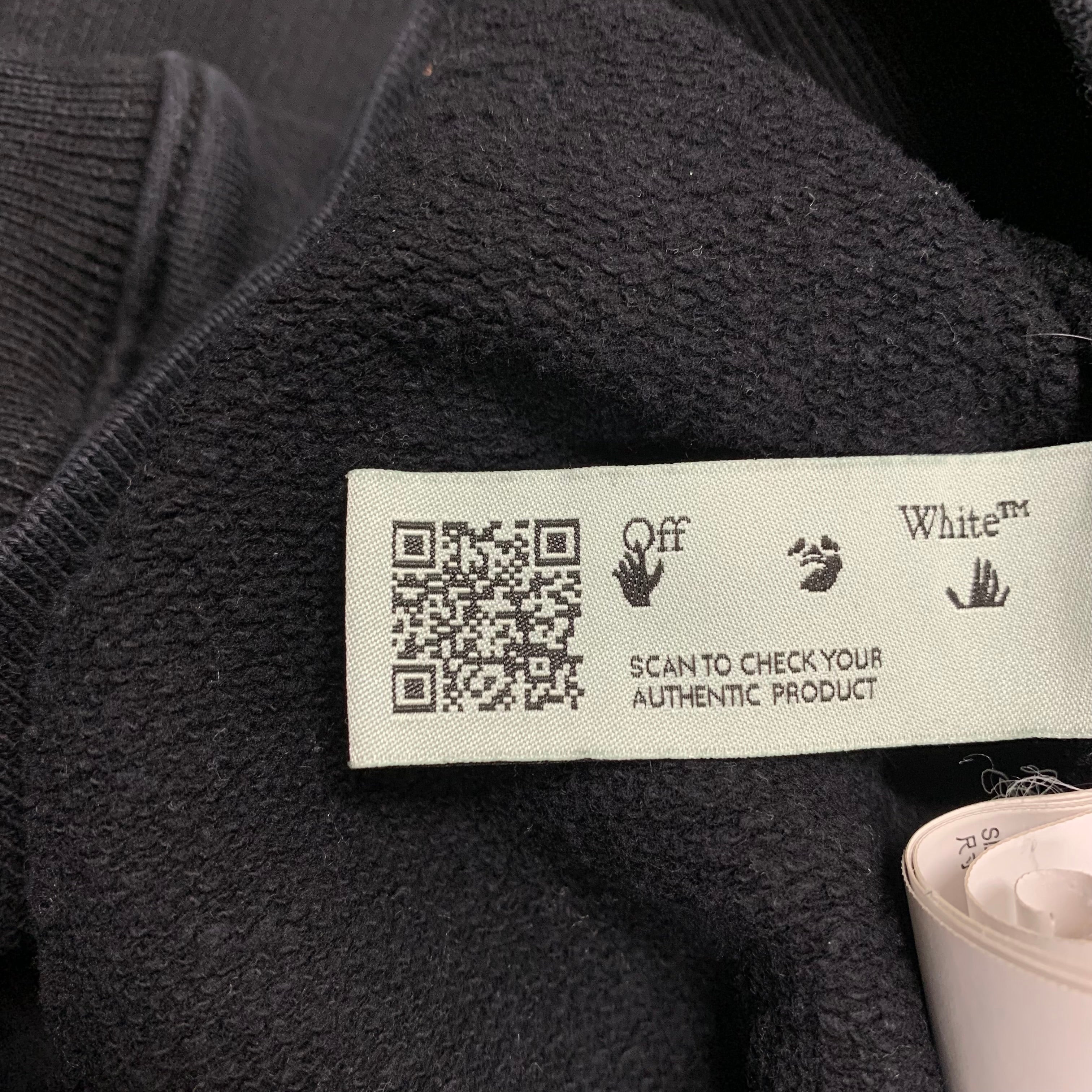 Off White Medium Sweatshirt Stencil Arrows Black Sweatshirt Crewneck Virgil Abloh
